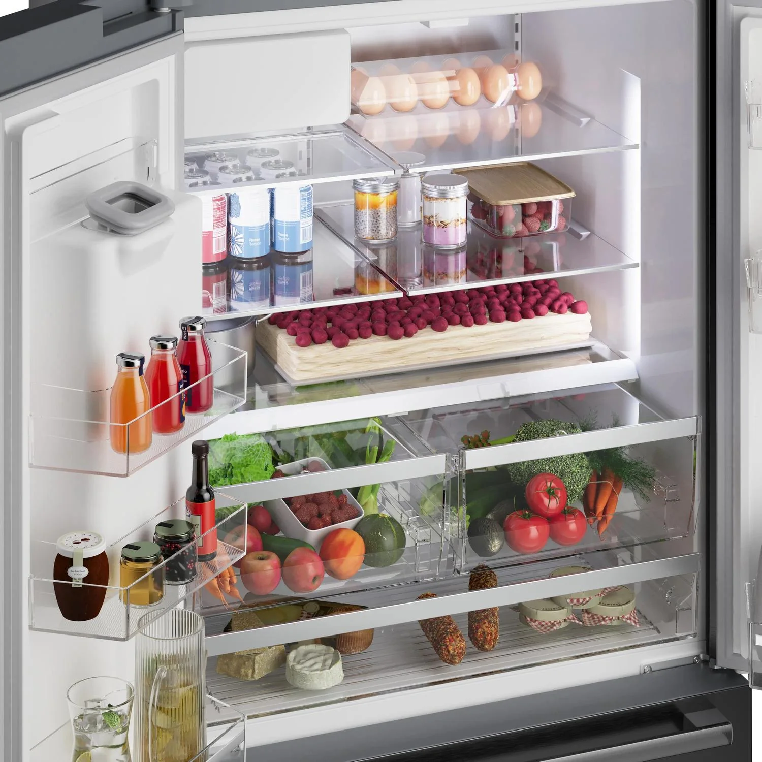 Bosch B36CD52SNB 500 Series, French Door Bottom freezer, multi door, 36'', Black inox-antifingerprint, Total No Frost - Image 12