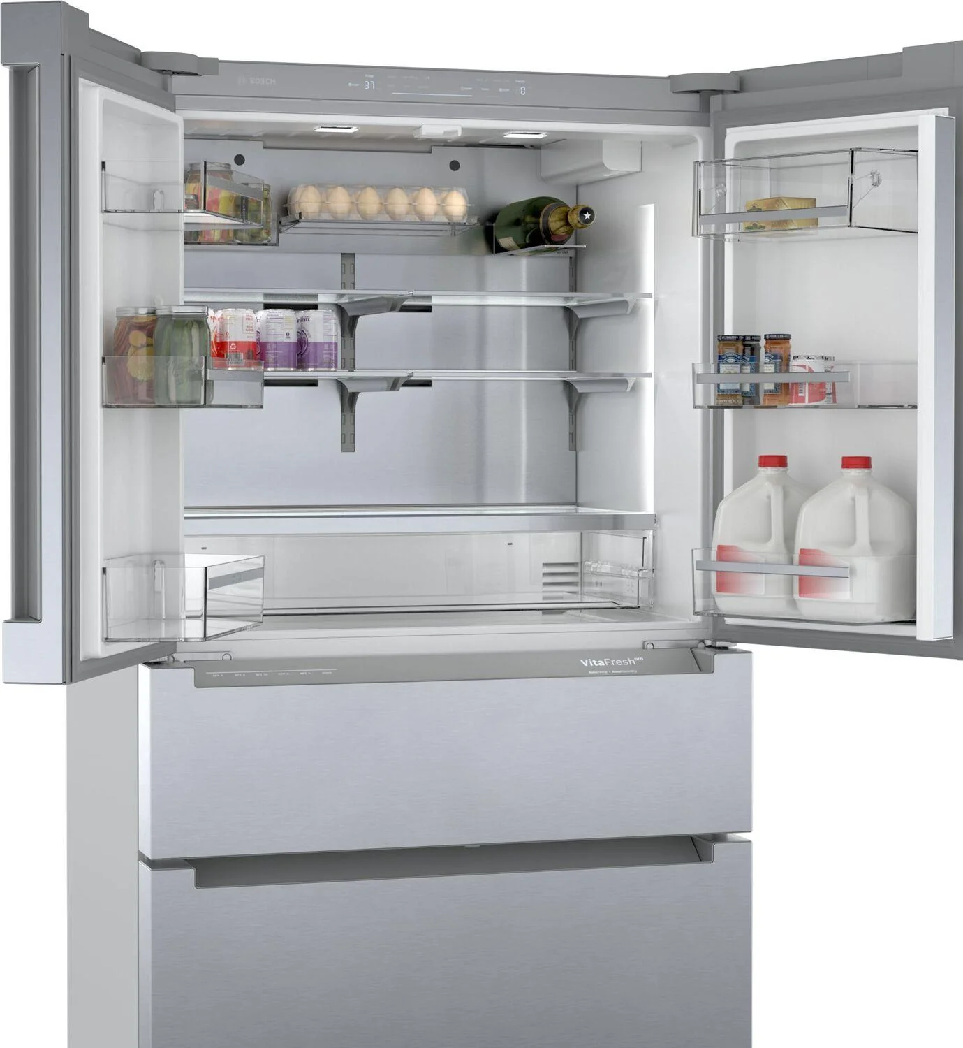Bosch B36CL80ENS 800 Series, French Door Bottom freezer, multi door, 36'', Brushed steel (with anti-fingerprint) - Image 3