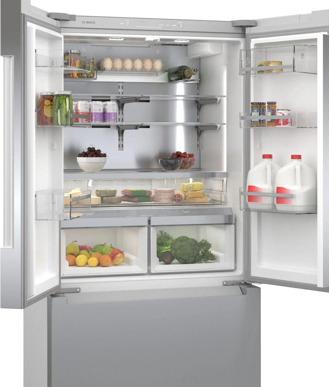 Bosch B36CT81ENS 800 Series, French Door Bottom freezer, multi door, 36'', Brushed steel (with anti-fingerprint), Total No Frost - Image 3