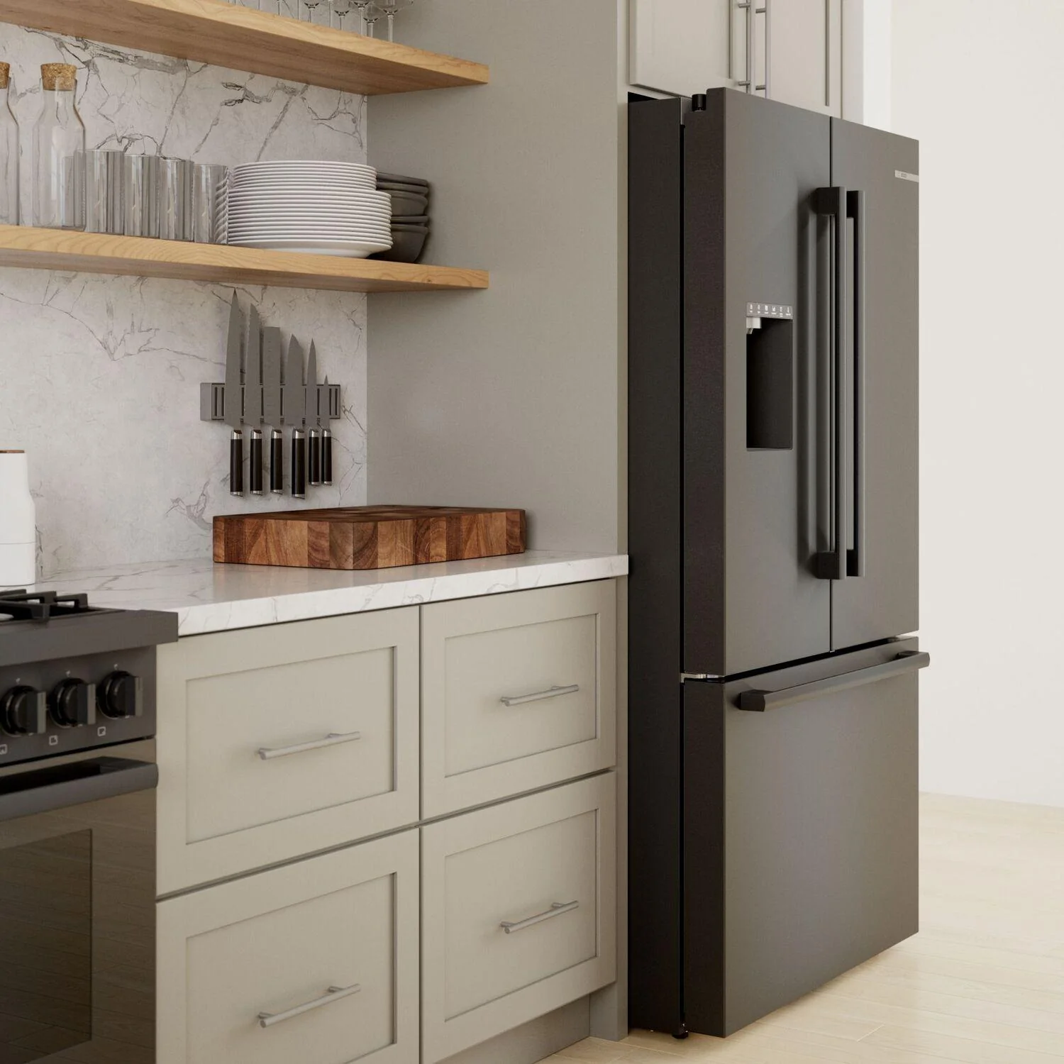 Bosch B36FD50SNB 500 Series French Door Bottom Mount Refrigerator 36" Black Stainless Steel, Total No Frost - Image 12