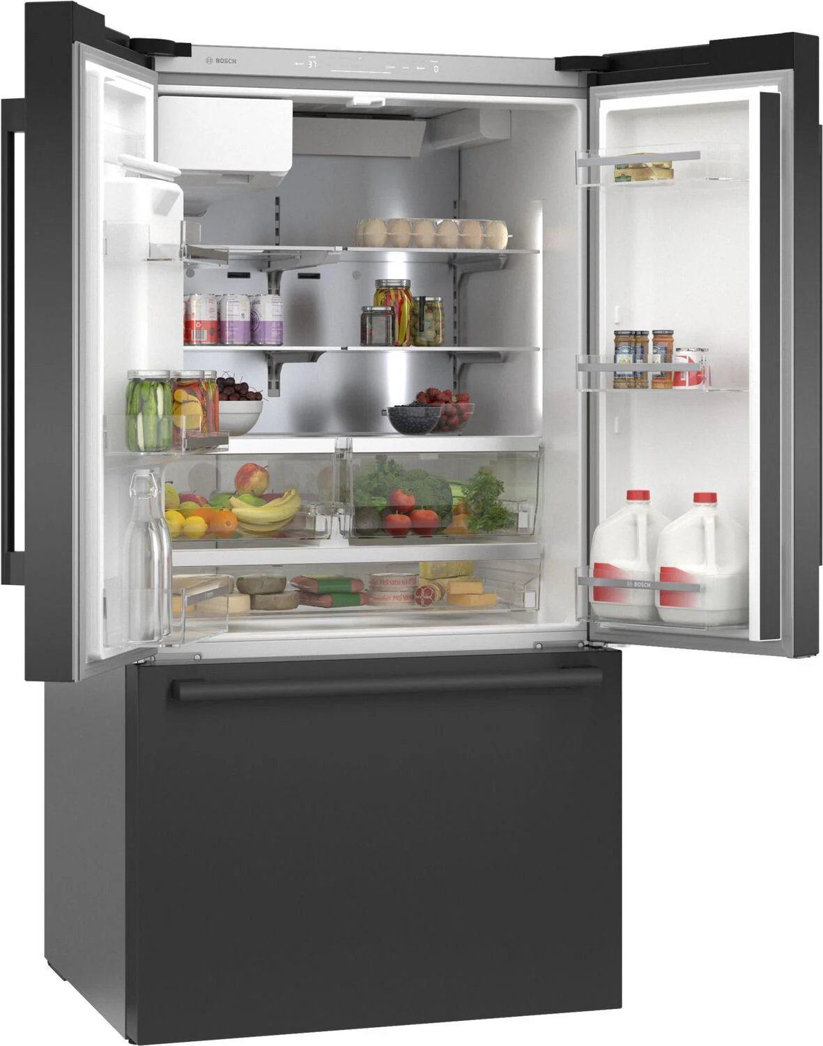 Bosch B36FD50SNB 500 Series French Door Bottom Mount Refrigerator 36" Black Stainless Steel, Total No Frost - Image 5