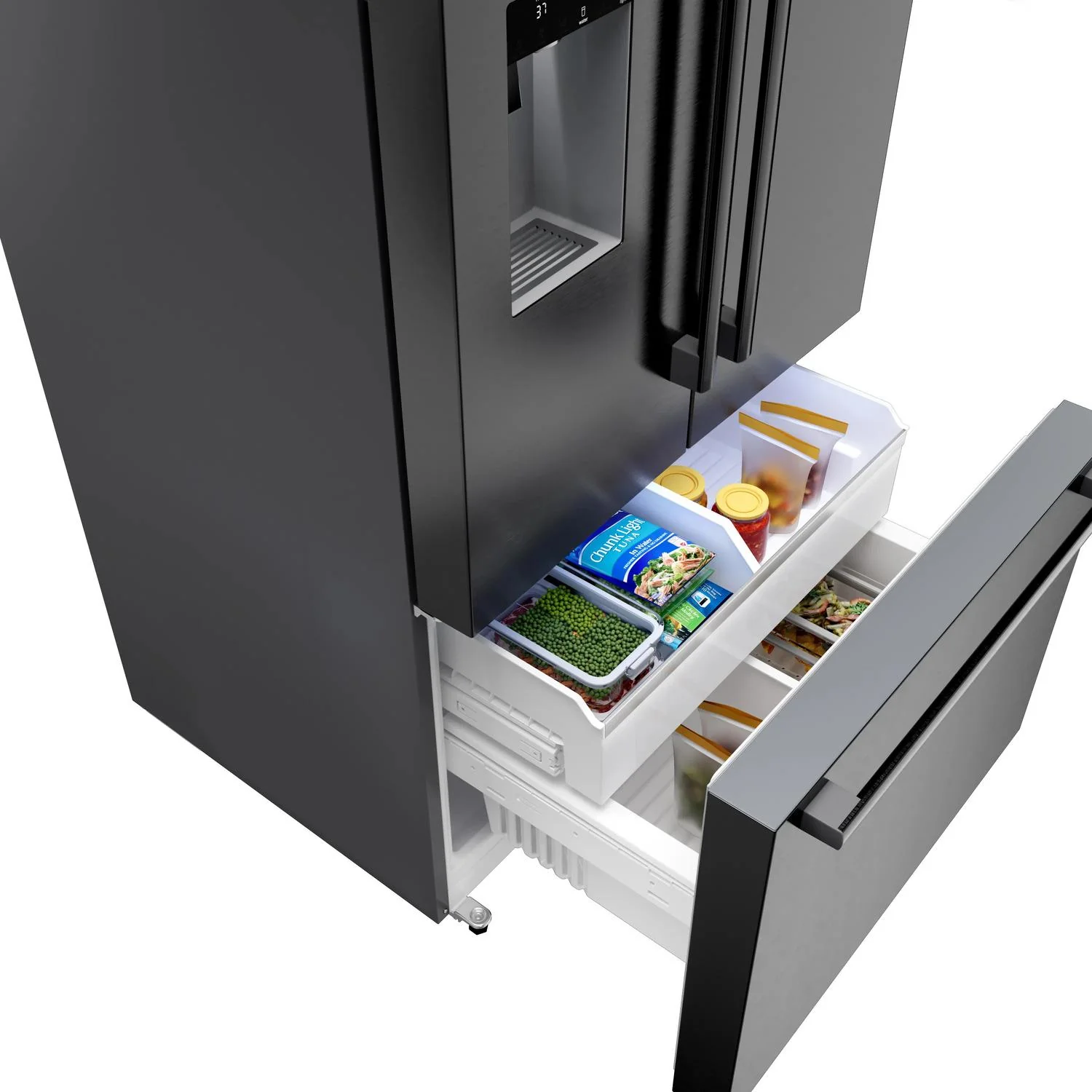 Bosch B36FD52SNB 500 Series, French Door Bottom freezer, multi door, 36'', Black inox-antifingerprint, Total No Frost - Image 13