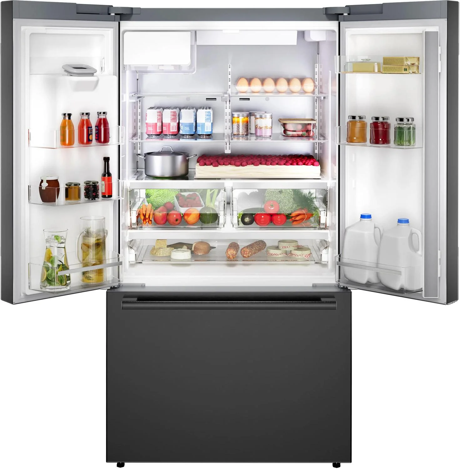 Bosch B36FD52SNB 500 Series, French Door Bottom freezer, multi door, 36'', Black inox-antifingerprint, Total No Frost - Image 4