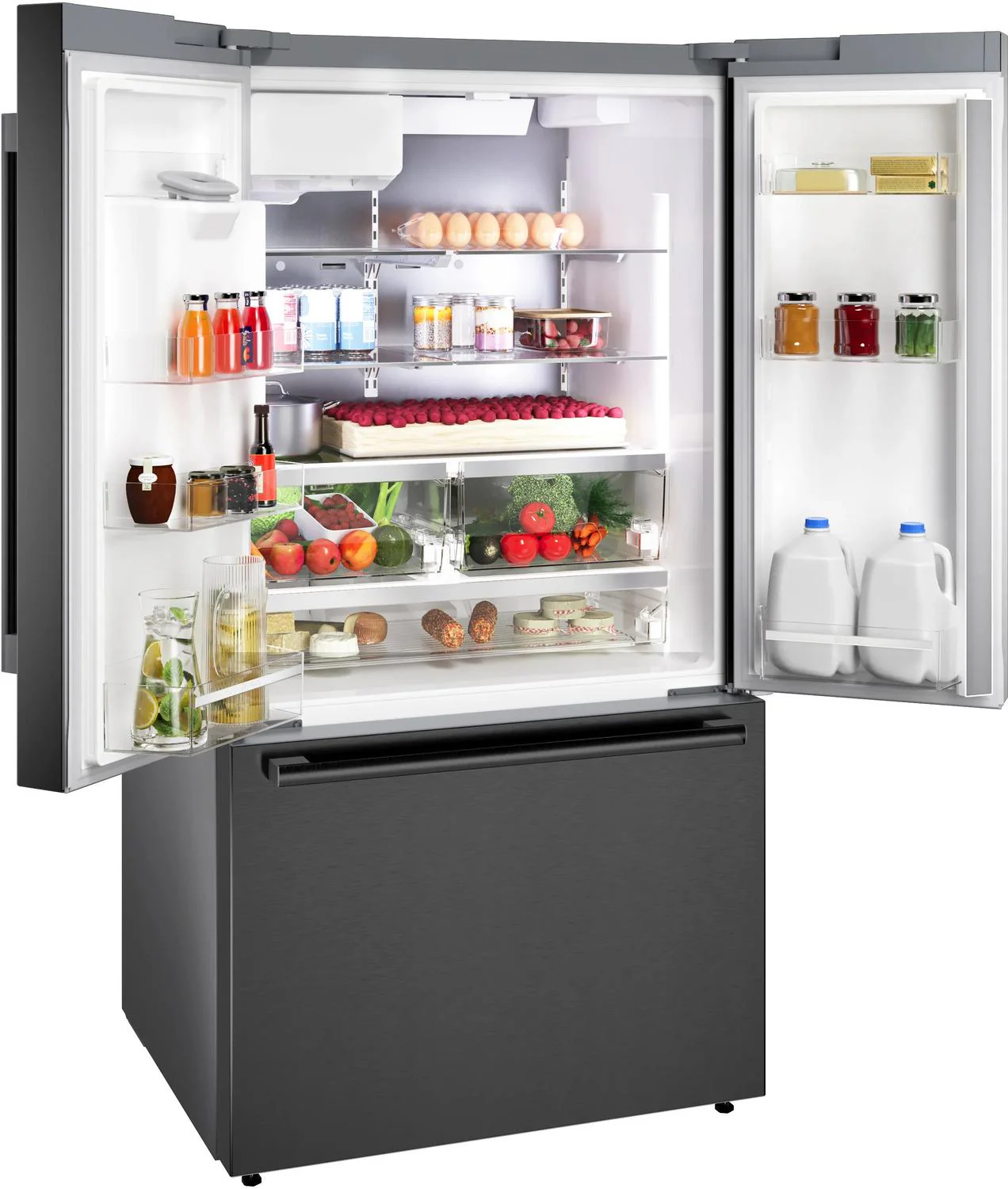 Bosch B36FD52SNB 500 Series, French Door Bottom freezer, multi door, 36'', Black inox-antifingerprint, Total No Frost - Image 6