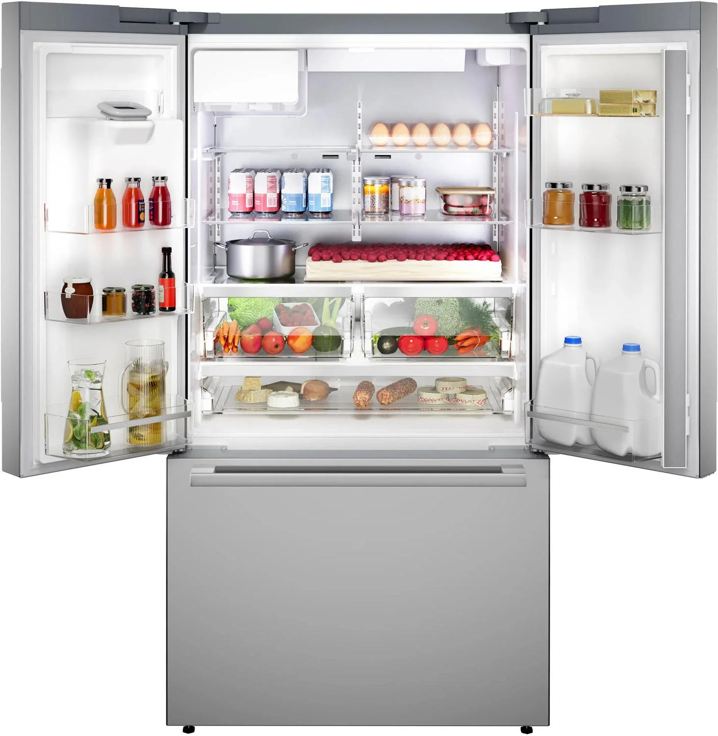 Bosch B36FD52SNS 500 Series, French Door Bottom freezer, multi door, 36'', Brushed steel (with anti-fingerprint), Total No Frost - Image 4
