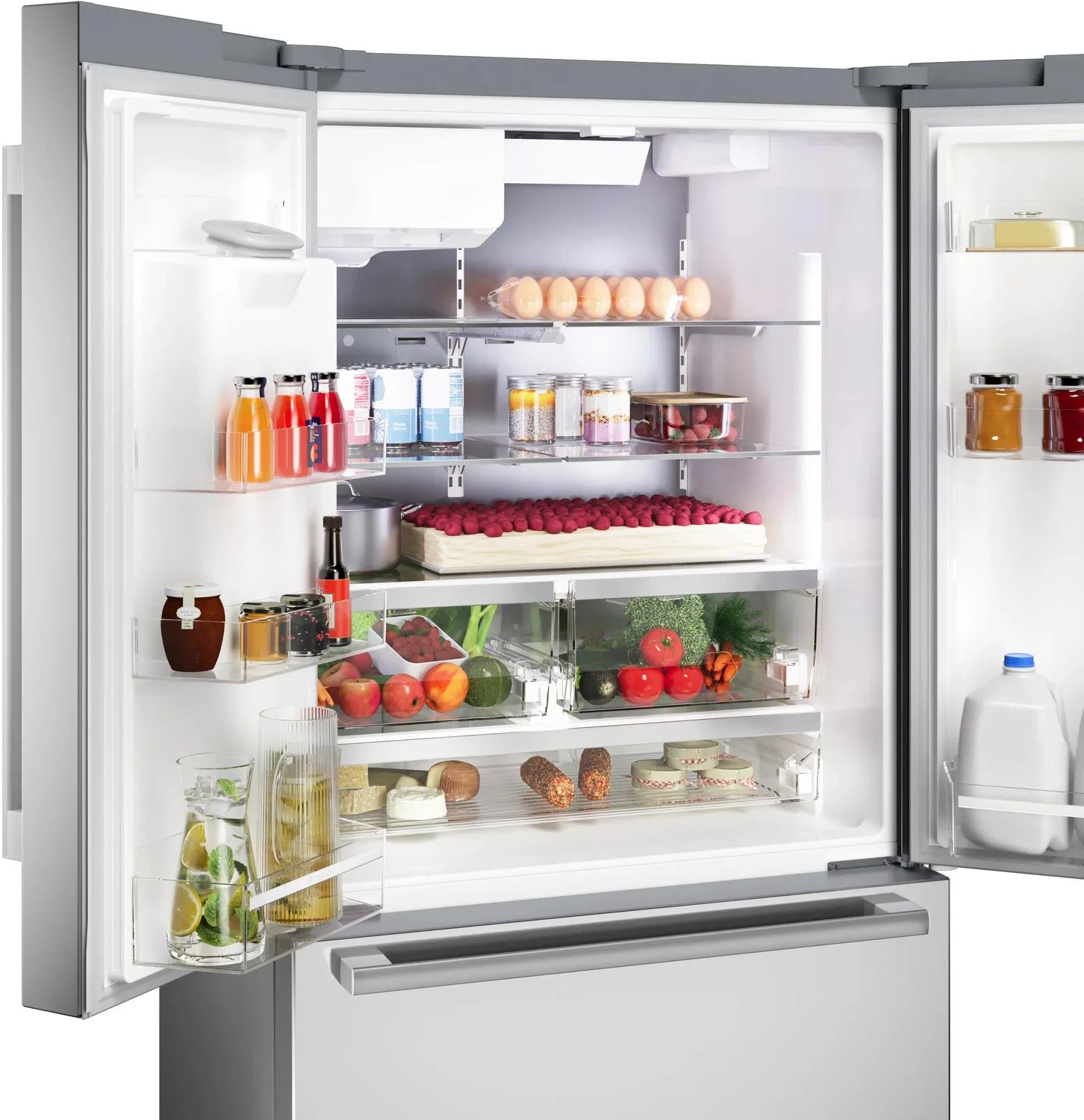 Bosch B36FD52SNS 500 Series, French Door Bottom freezer, multi door, 36'', Brushed steel (with anti-fingerprint), Total No Frost - Image 5