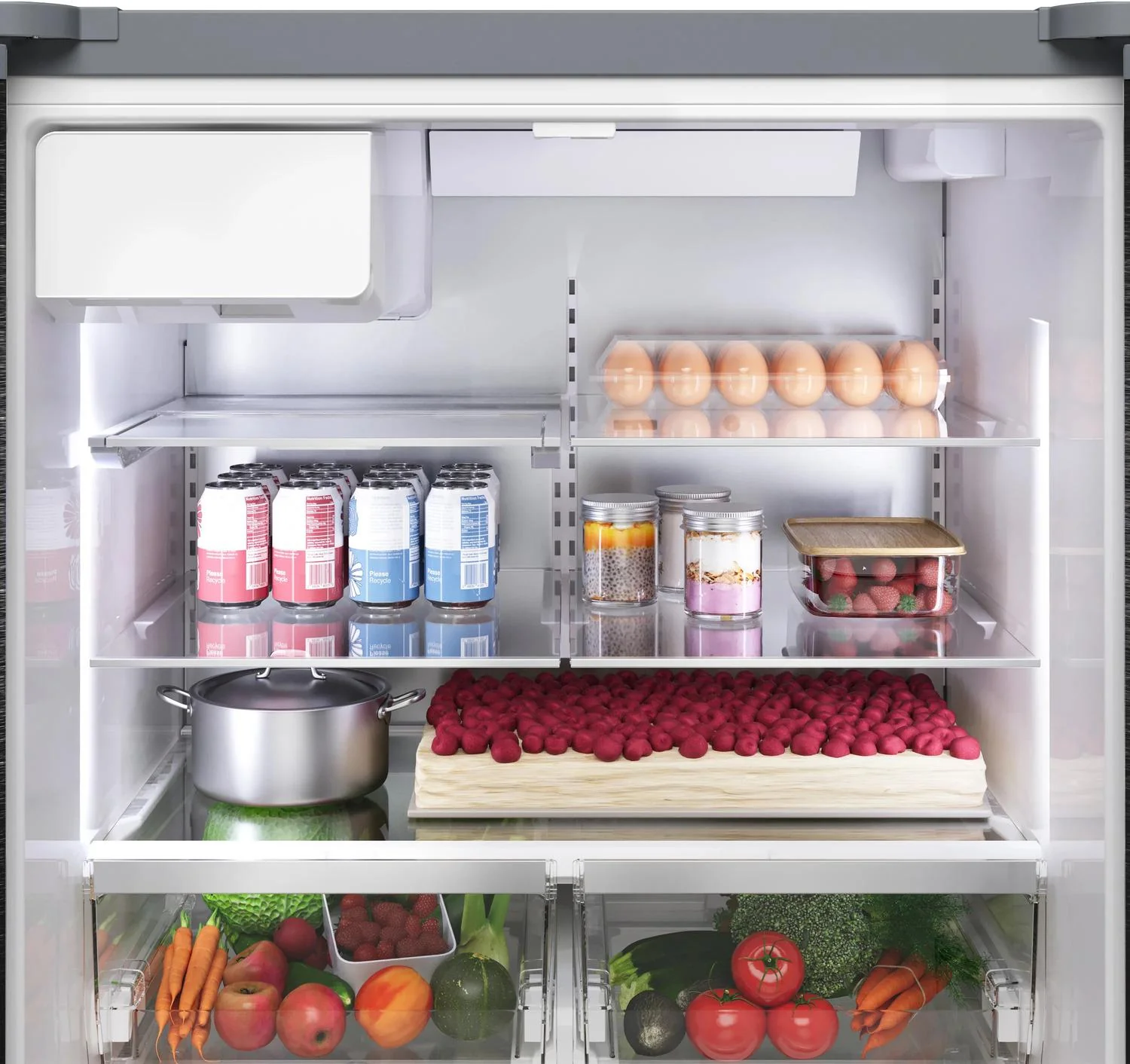 Bosch B36FD52SNS 500 Series, French Door Bottom freezer, multi door, 36'', Brushed steel (with anti-fingerprint), Total No Frost - Image 6