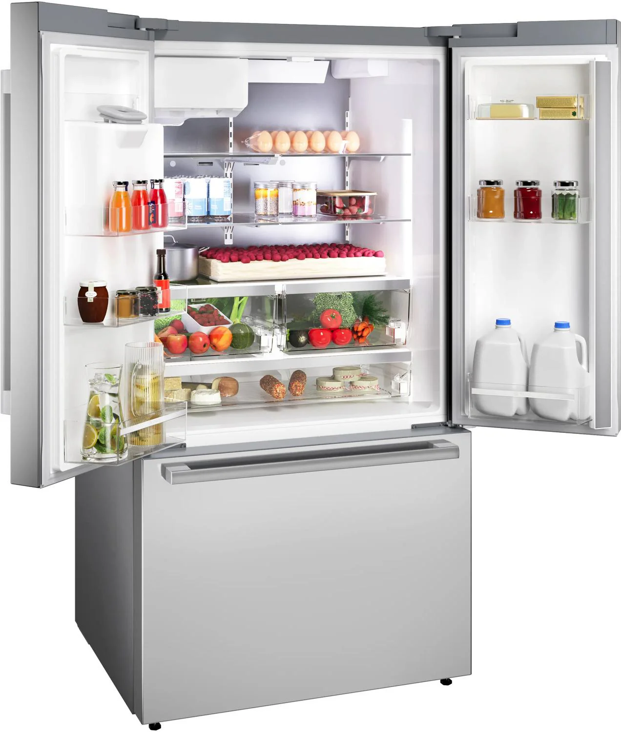 Bosch B36FD52SNS 500 Series, French Door Bottom freezer, multi door, 36'', Brushed steel (with anti-fingerprint), Total No Frost - Image 7