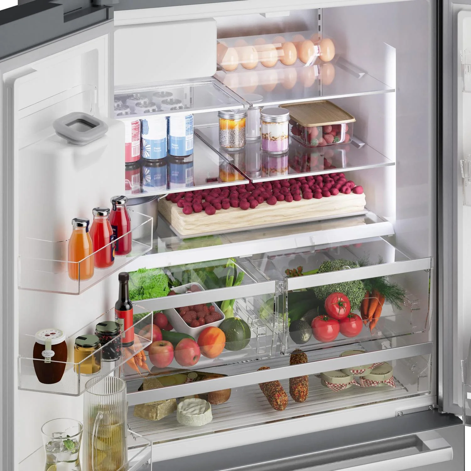 Bosch B36FD52SNS 500 Series, French Door Bottom freezer, multi door, 36'', Brushed steel (with anti-fingerprint), Total No Frost - Image 8