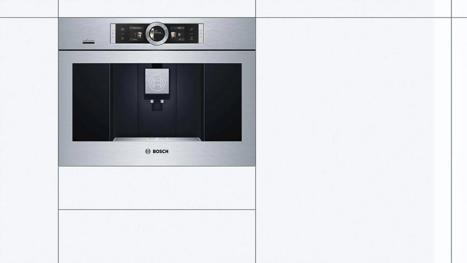 Bosch BCM8450UC 800 Series, Built-In Fully Automatic Coffee Machine, Stainless steel, Removable water tank - Image 2