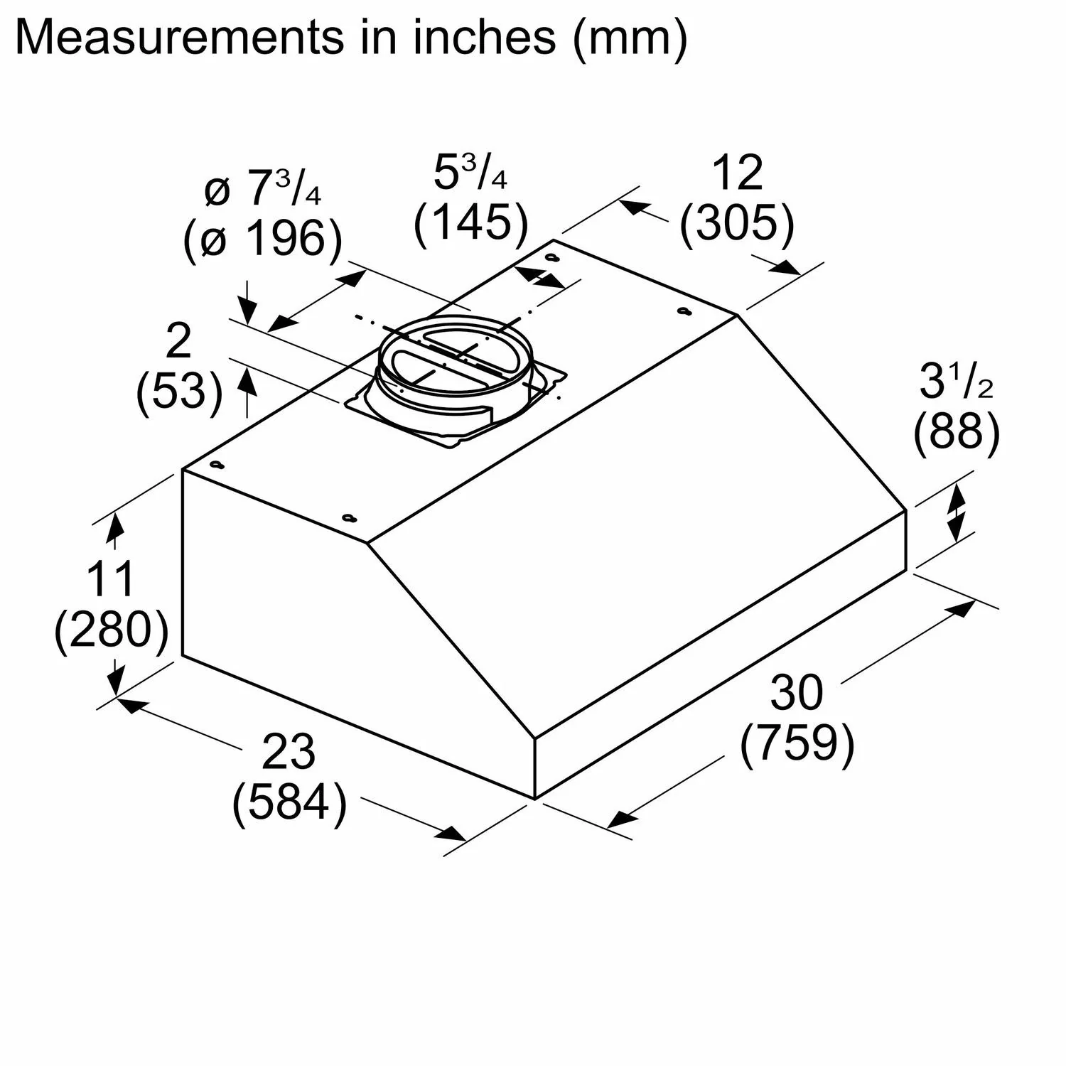 Bosch DUH80553UC 800 Series, built-under cooker hood, 30'', Stainless steel - Image 7