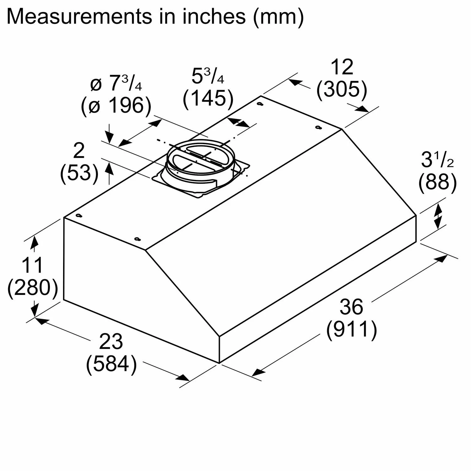 Bosch DUH86553UC 800 Series, built-under cooker hood, 36'', Stainless steel - Image 7