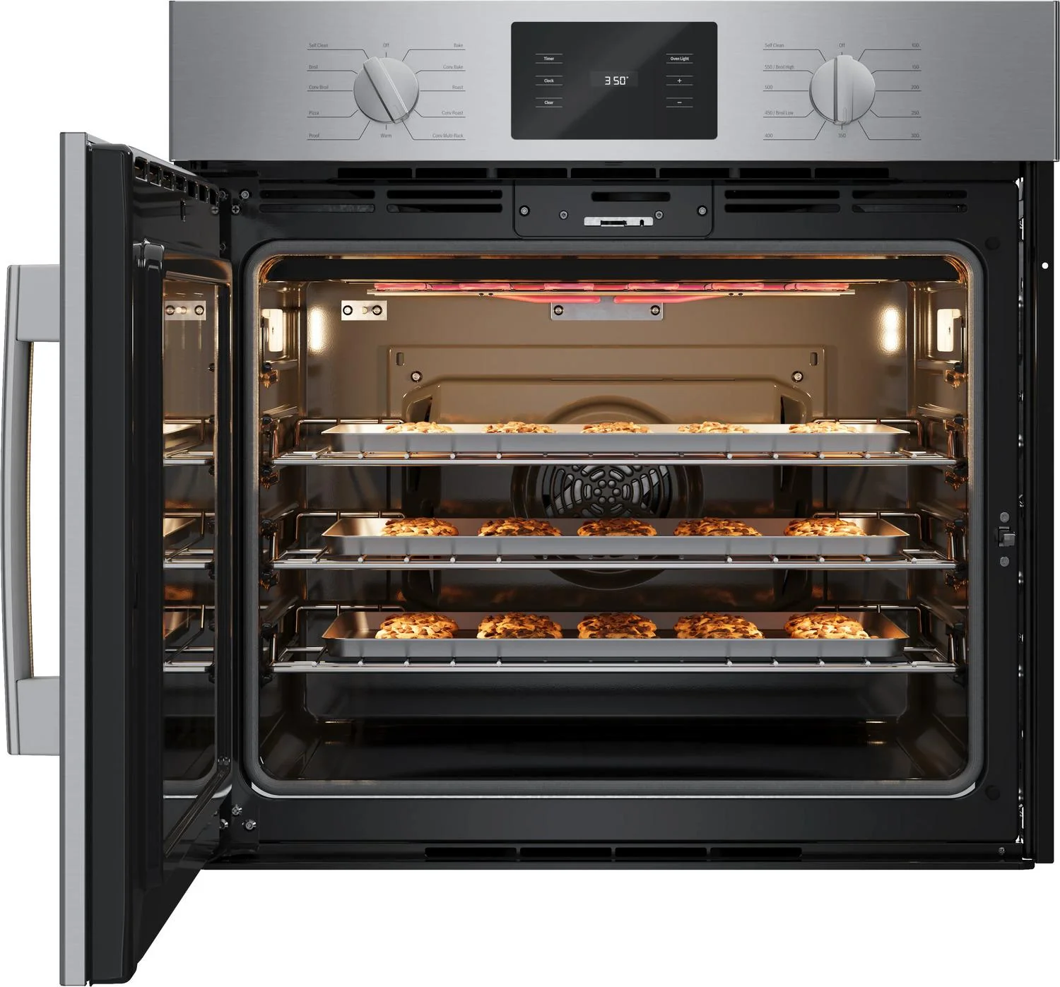 Bosch HBL5455LUC 500 Series, Built-in oven, 30'', Door Hinge: left, Stainless steel - Image 3