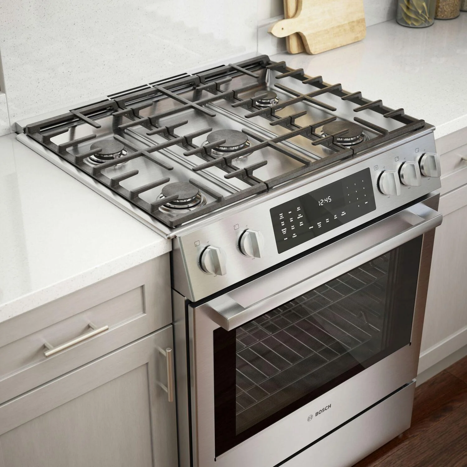 Bosch HDI8056U 800 Series, Dual fuel slide-in range, 30'', Stainless steel - Image 4