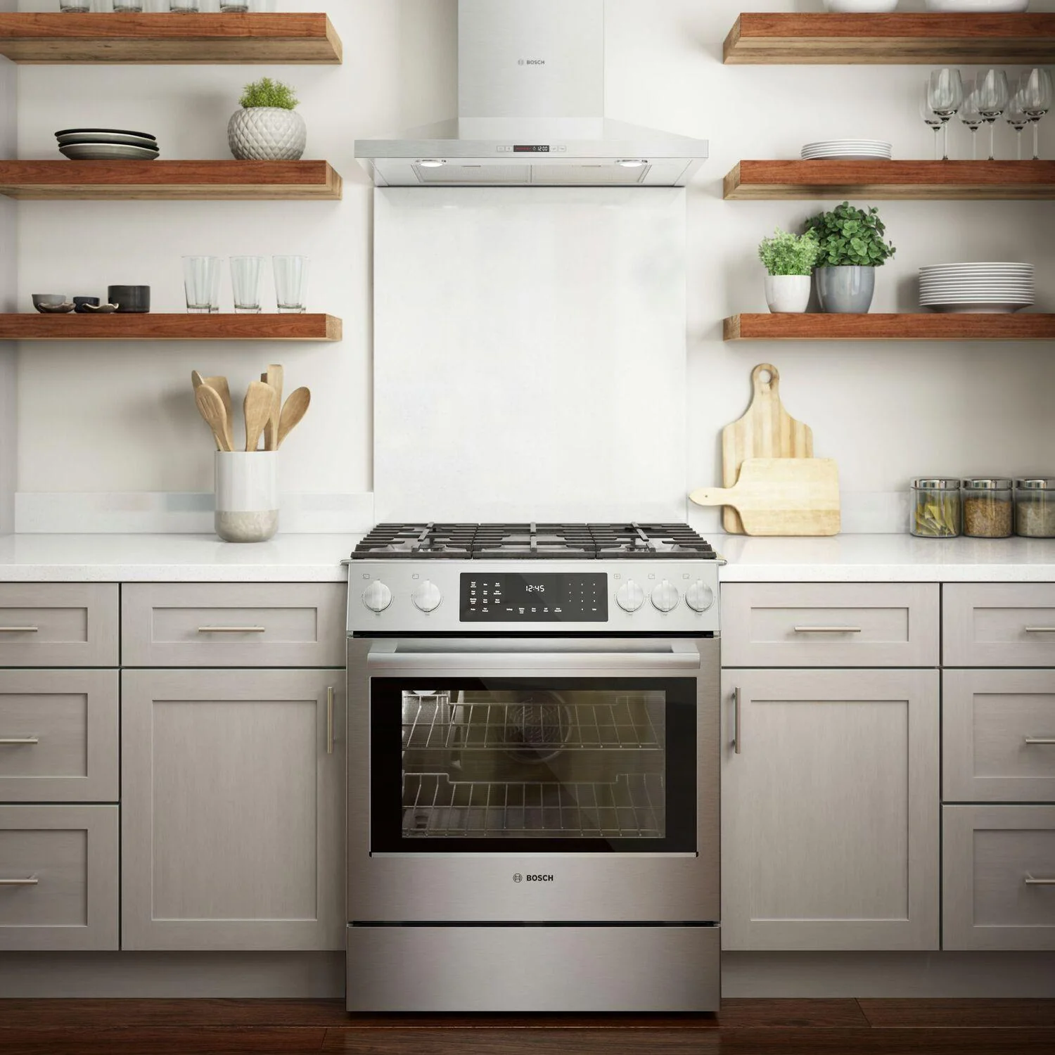 Bosch HDI8056U 800 Series, Dual fuel slide-in range, 30'', Stainless steel - Image 8