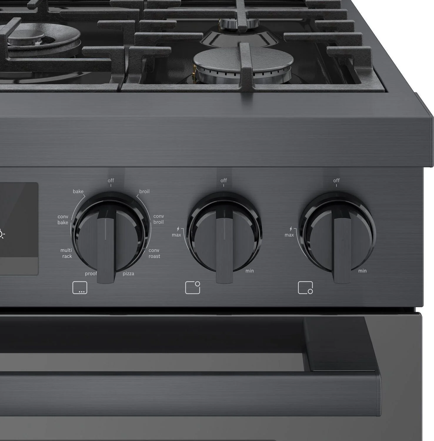 Bosch HDS8045U 800 Series, Dual fuel freestanding range, 30'', Black stainless steel - Image 10