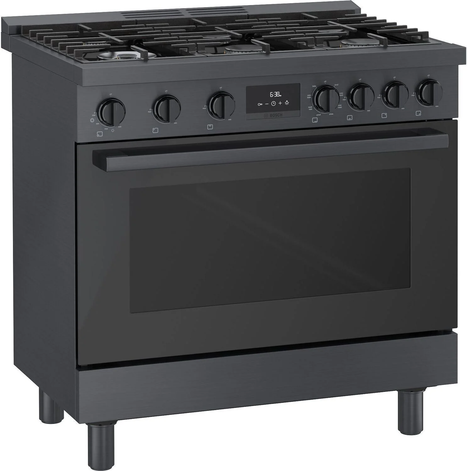 Bosch HDS8645U 800 Series, Dual fuel freestanding range, 36'', Black stainless steel - Image 10