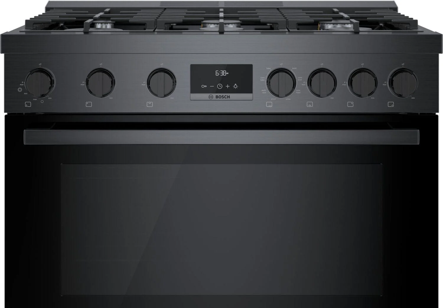Bosch HDS8645U 800 Series, Dual fuel freestanding range, 36'', Black stainless steel - Image 16