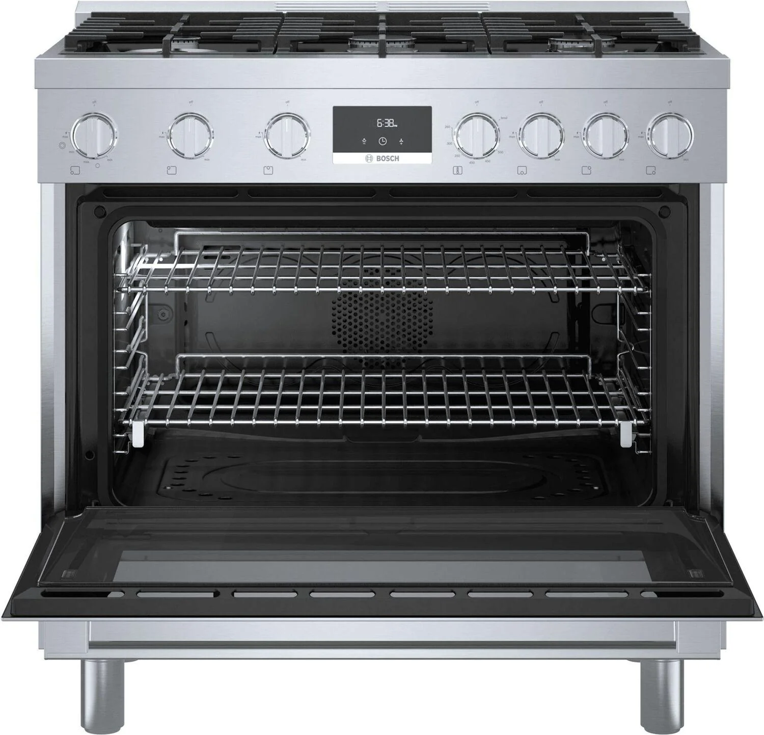 Bosch HDS8655U 800 Series, Dual fuel freestanding range, 36'', Stainless steel - Image 6