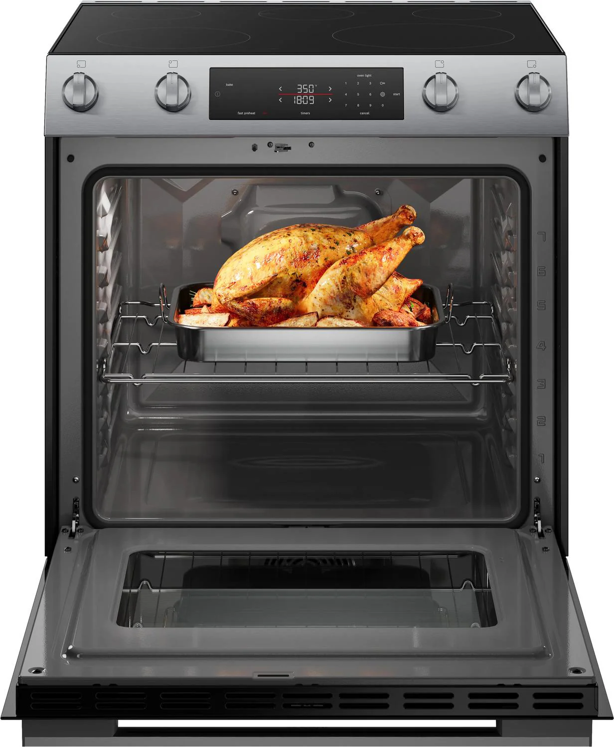 Bosch HEF1050MU 100 Series, Freestanding electric cooker, 30'', Stainless steel - Image 14