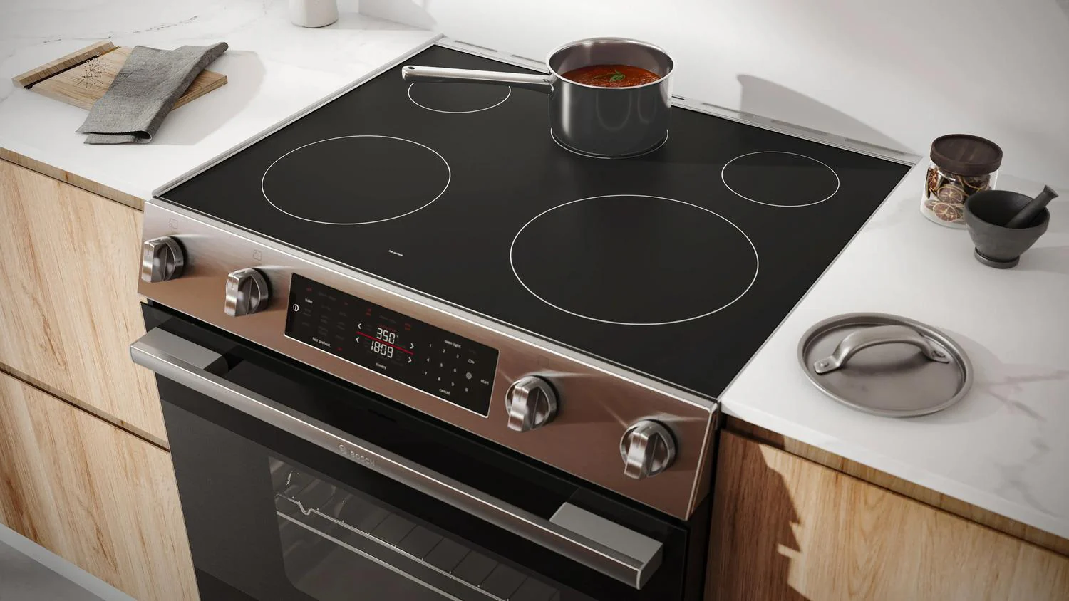 Bosch HEF1050MU 100 Series, Freestanding electric cooker, 30'', Stainless steel - Image 7