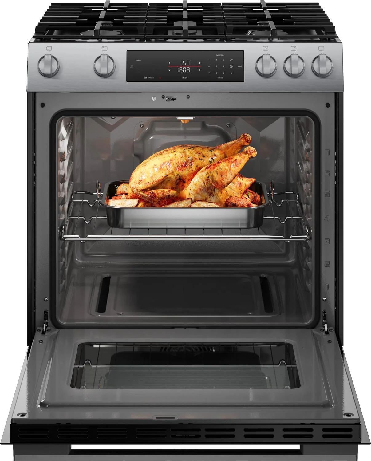 Bosch HGF1050MUC 100 Series, Freestanding gas cooker, Stainless steel - Image 14