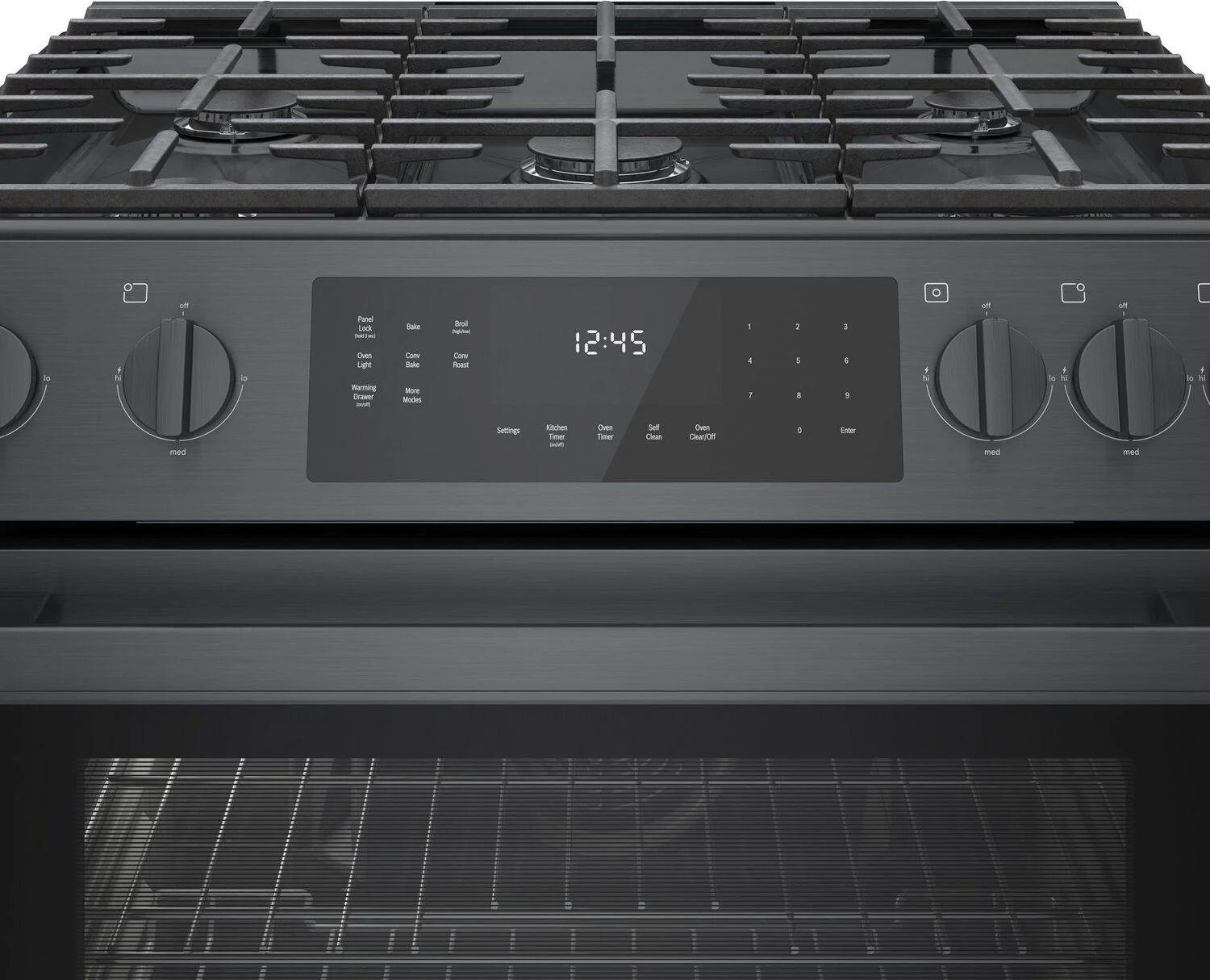 Bosch HGI8046UC 800 Series, Gas slide-in range, 30'', Black stainless steel - Image 4