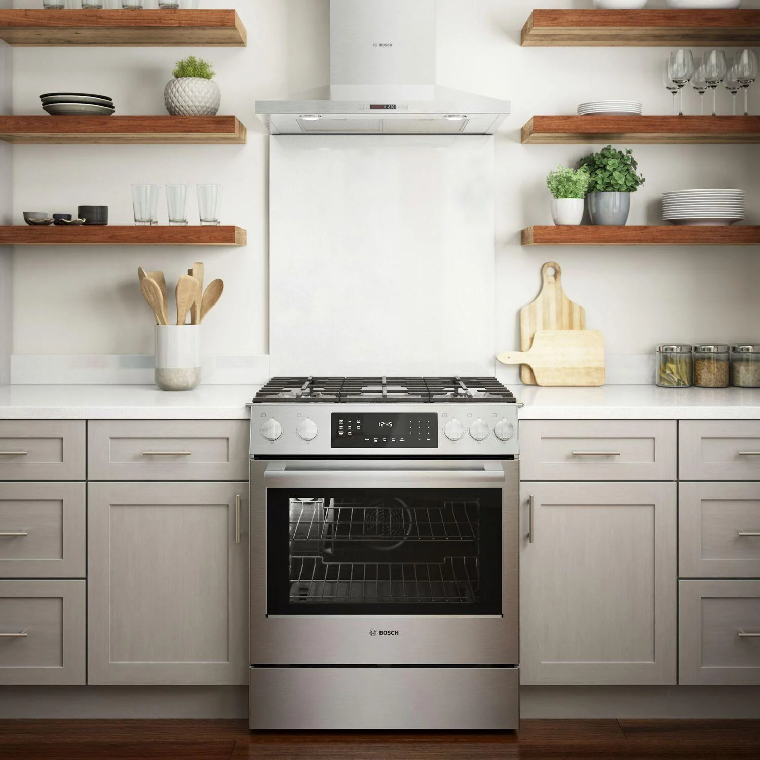 Bosch HGI8056UC 800 Series, Gas slide-in range, 30'', Stainless steel - Image 11