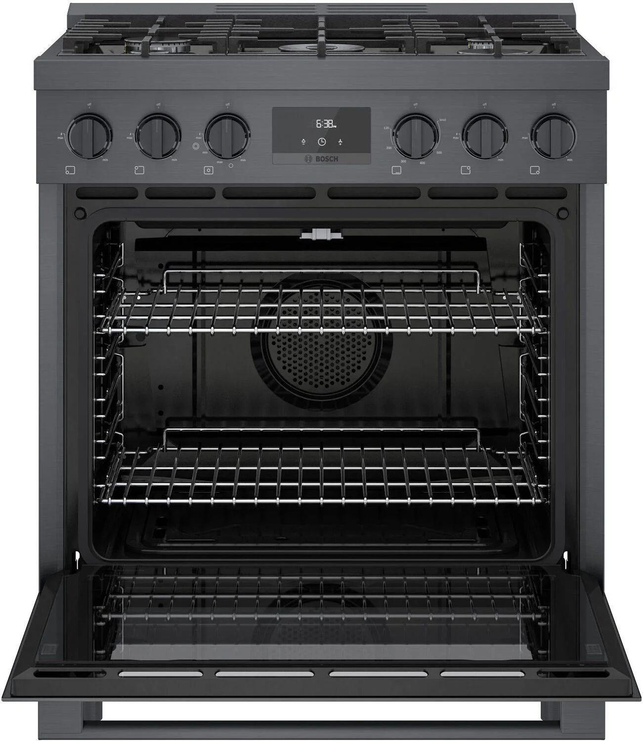 Bosch HGS8045UC 800 Series, Gas freestanding range, 30'', Black stainless steel - Image 3