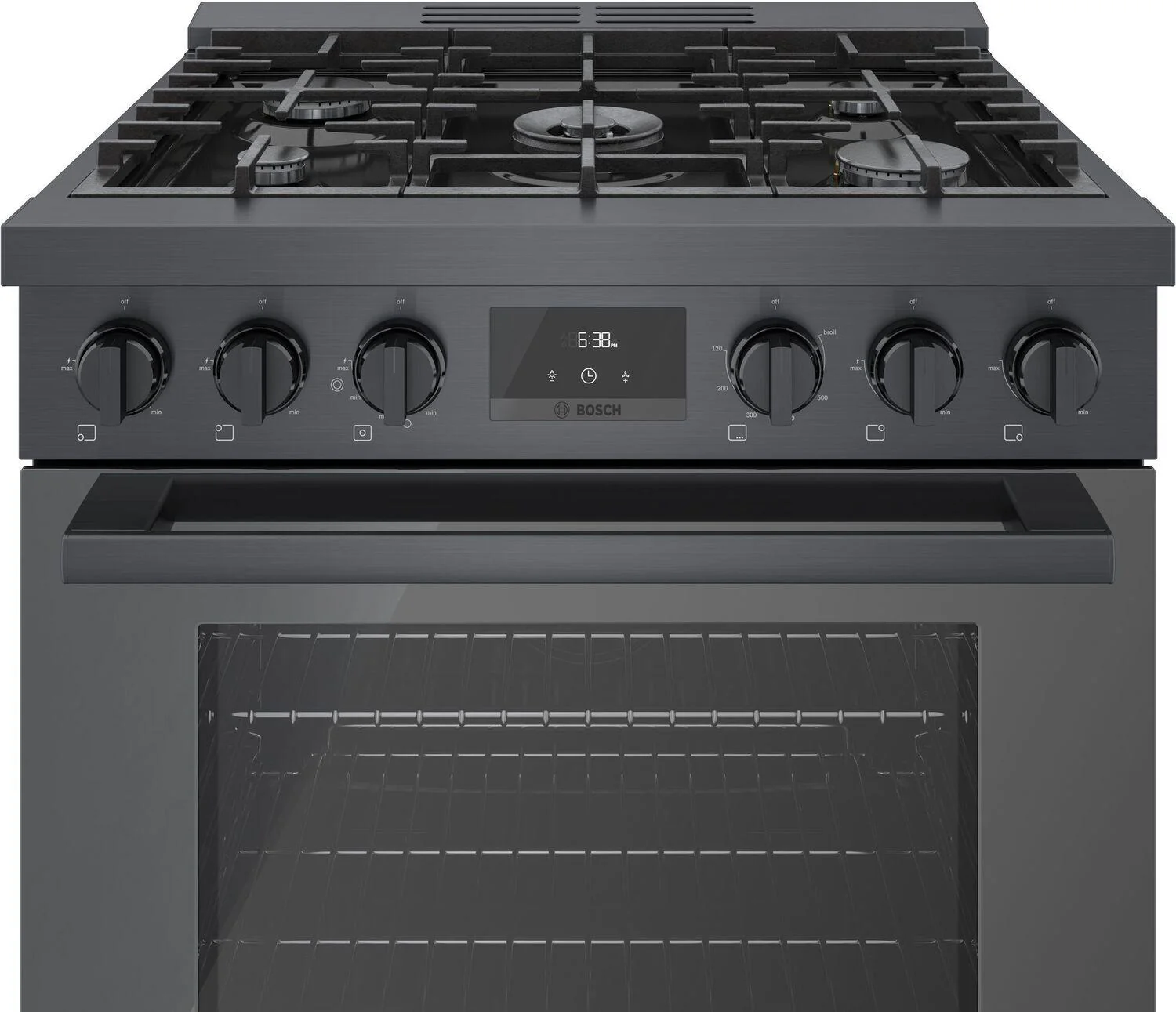 Bosch HGS8045UC 800 Series, Gas freestanding range, 30'', Black stainless steel - Image 5
