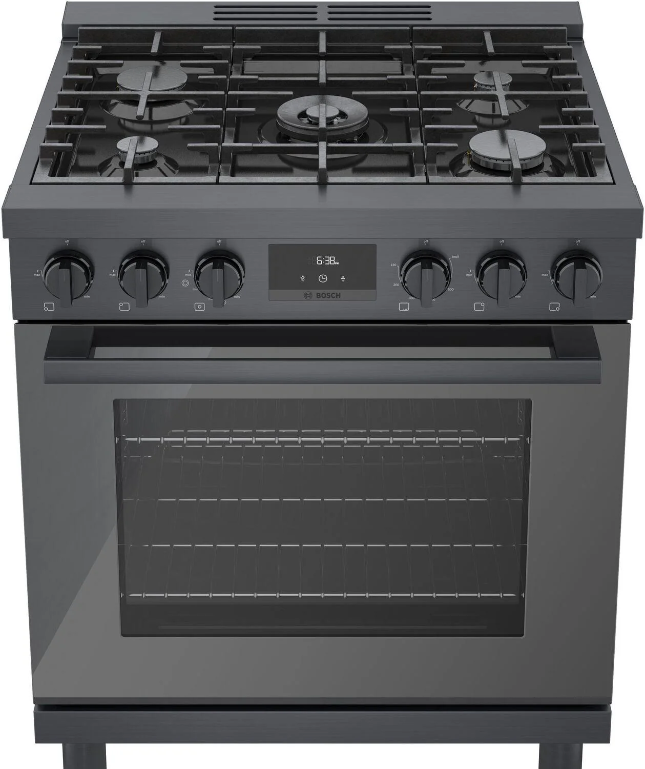 Bosch HGS8045UC 800 Series, Gas freestanding range, 30'', Black stainless steel - Image 8
