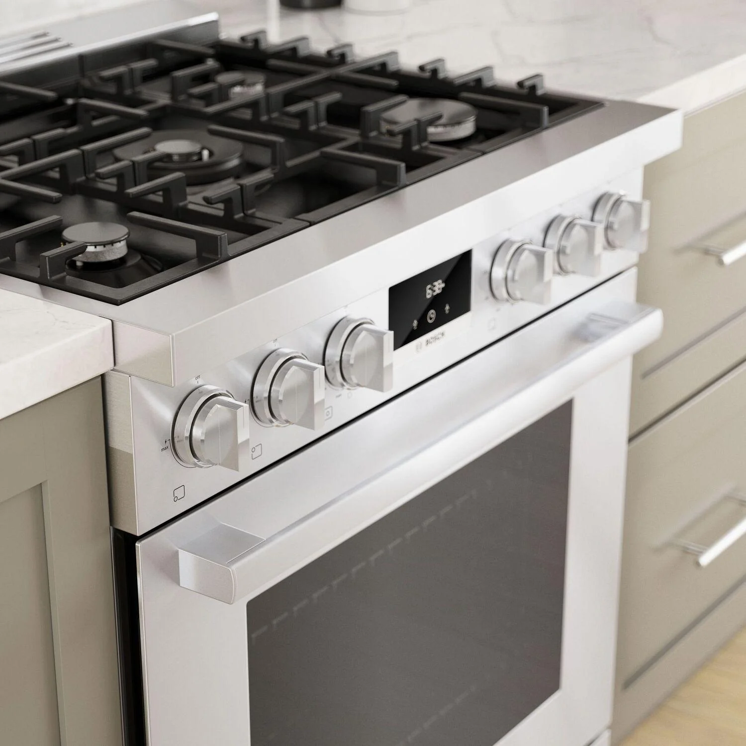 Bosch HGS8055UC 800 Series, Gas freestanding range, 30'', Stainless steel - Image 16