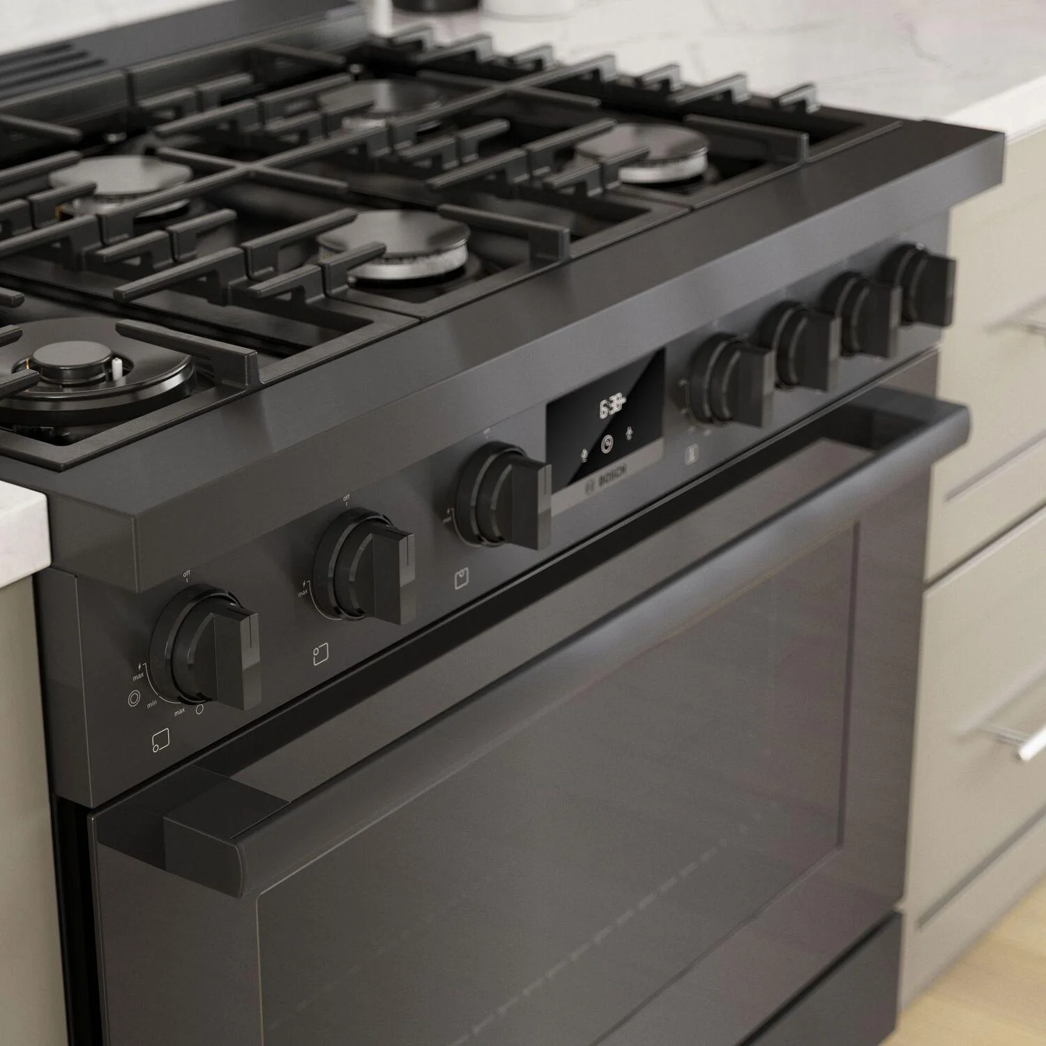 Bosch HGS8645UC 800 Series, Gas freestanding range, 36'', Black stainless steel - Image 13