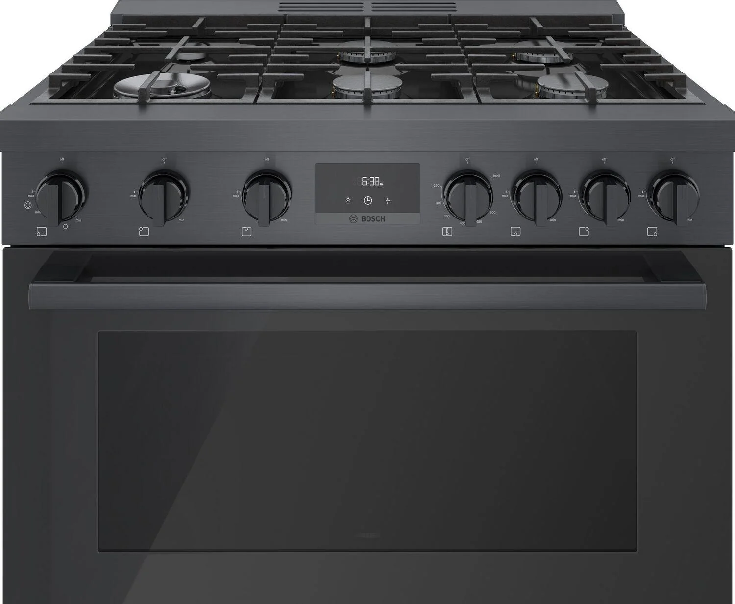 Bosch HGS8645UC 800 Series, Gas freestanding range, 36'', Black stainless steel - Image 3