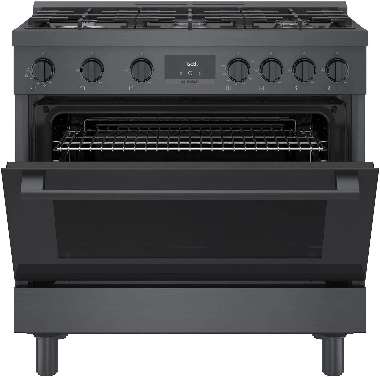 Bosch HGS8645UC 800 Series, Gas freestanding range, 36'', Black stainless steel - Image 5