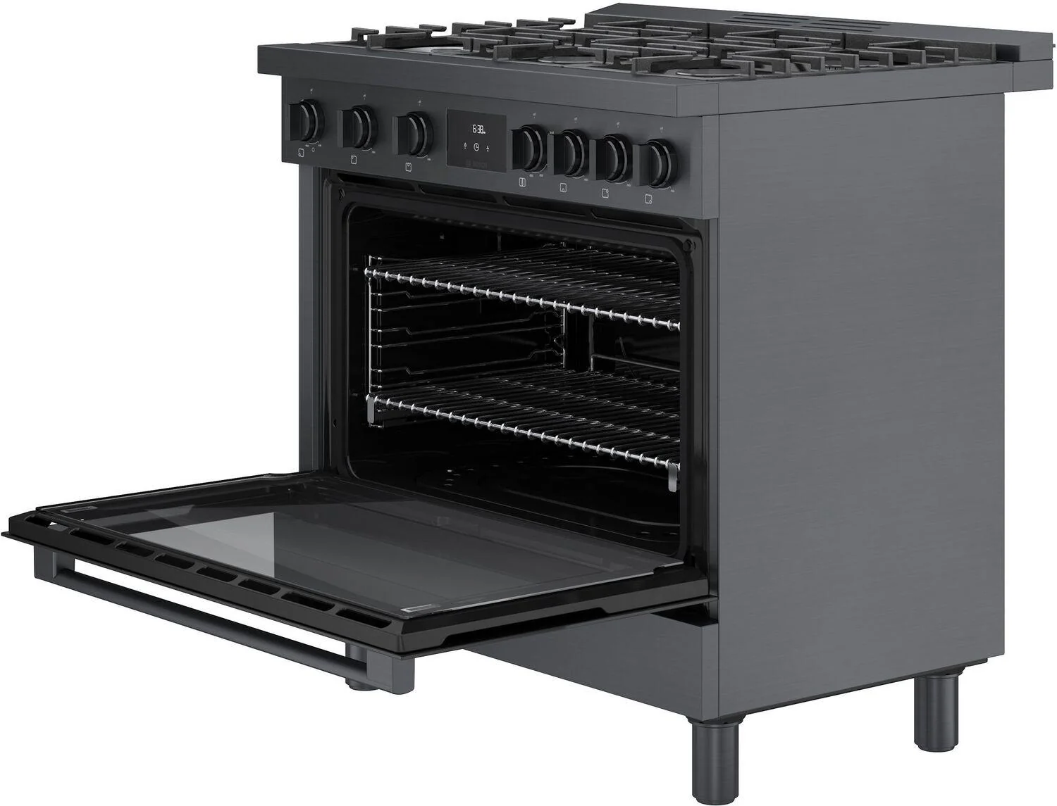 Bosch HGS8645UC 800 Series, Gas freestanding range, 36'', Black stainless steel - Image 6