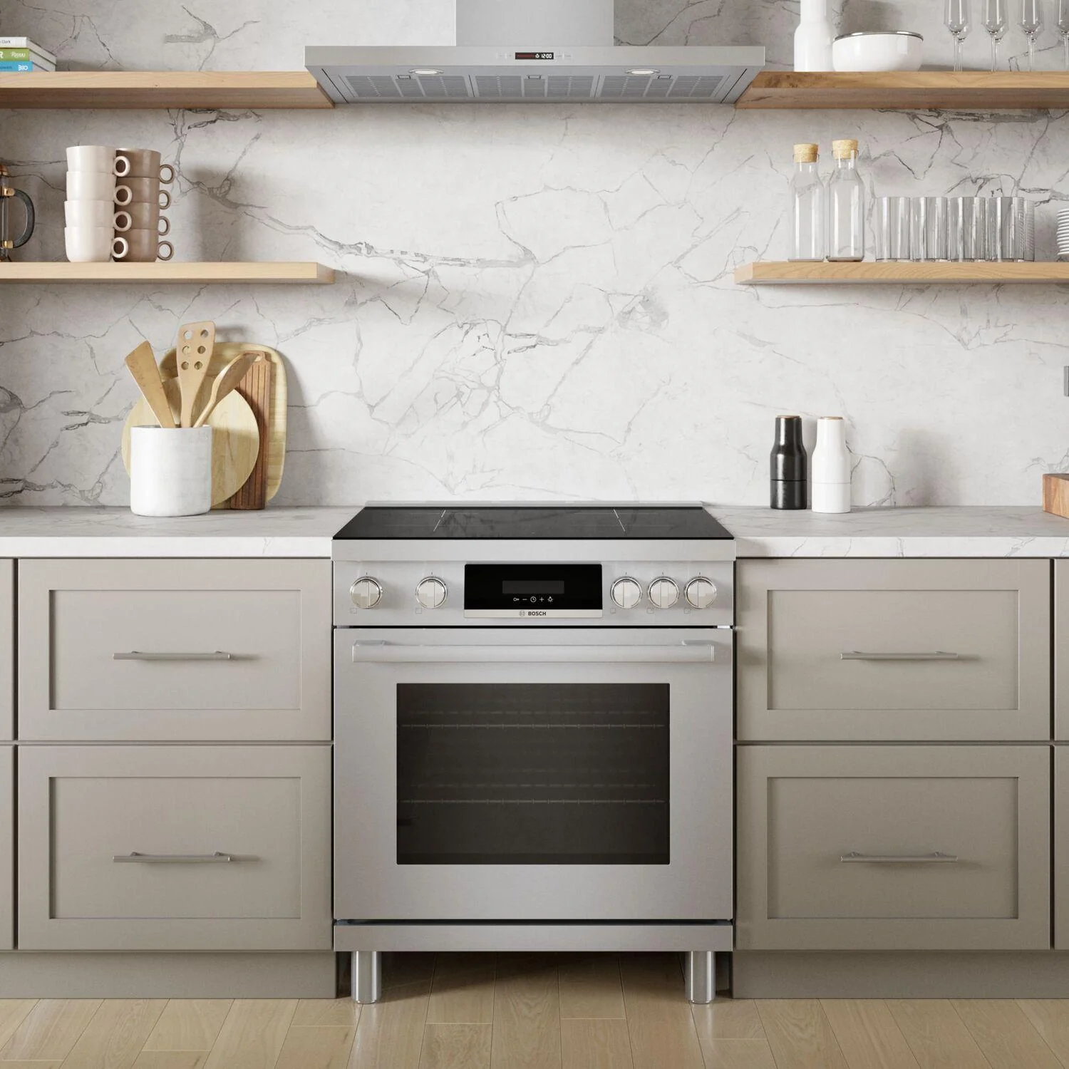 Bosch HIS8055U 800 Series, Induction freestanding range cooker, Stainless steel - Image 12