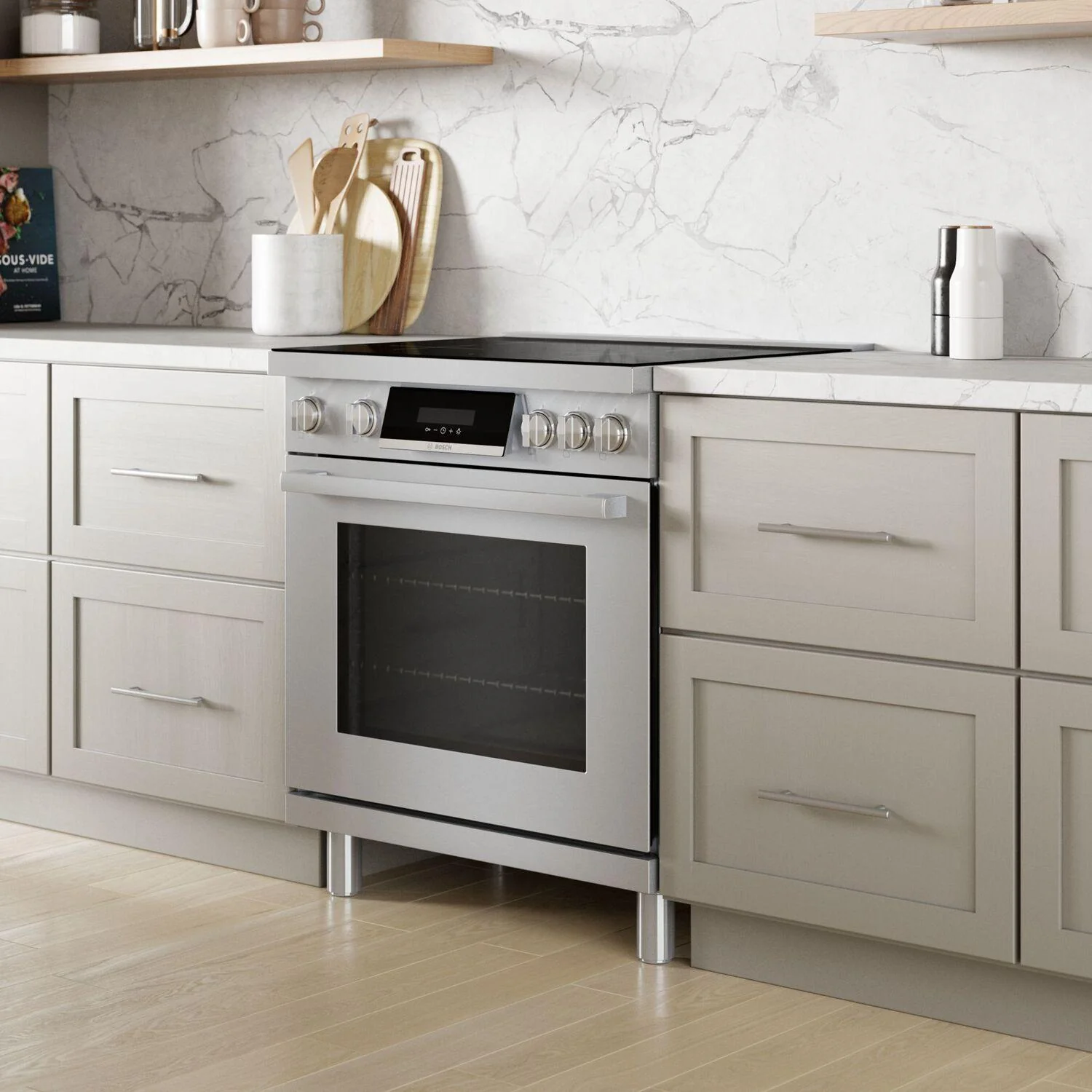 Bosch HIS8055U 800 Series, Induction freestanding range cooker, Stainless steel - Image 13