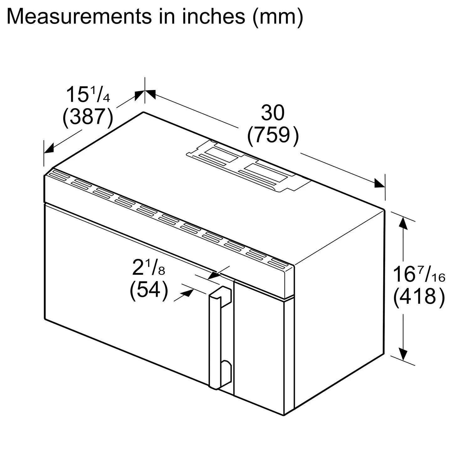 Bosch HMV1055U 100 Series, Over-The-Range Microwave, 30'', Door Hinge: left, Stainless steel - Image 11