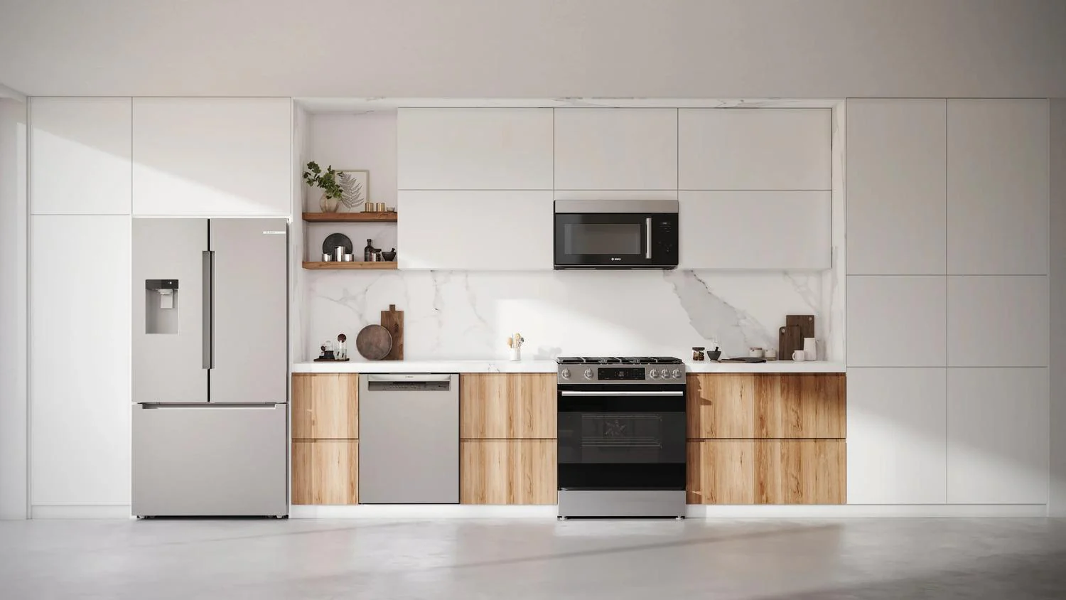 Bosch HMV1055U 100 Series, Over-The-Range Microwave, 30'', Door Hinge: left, Stainless steel - Image 2
