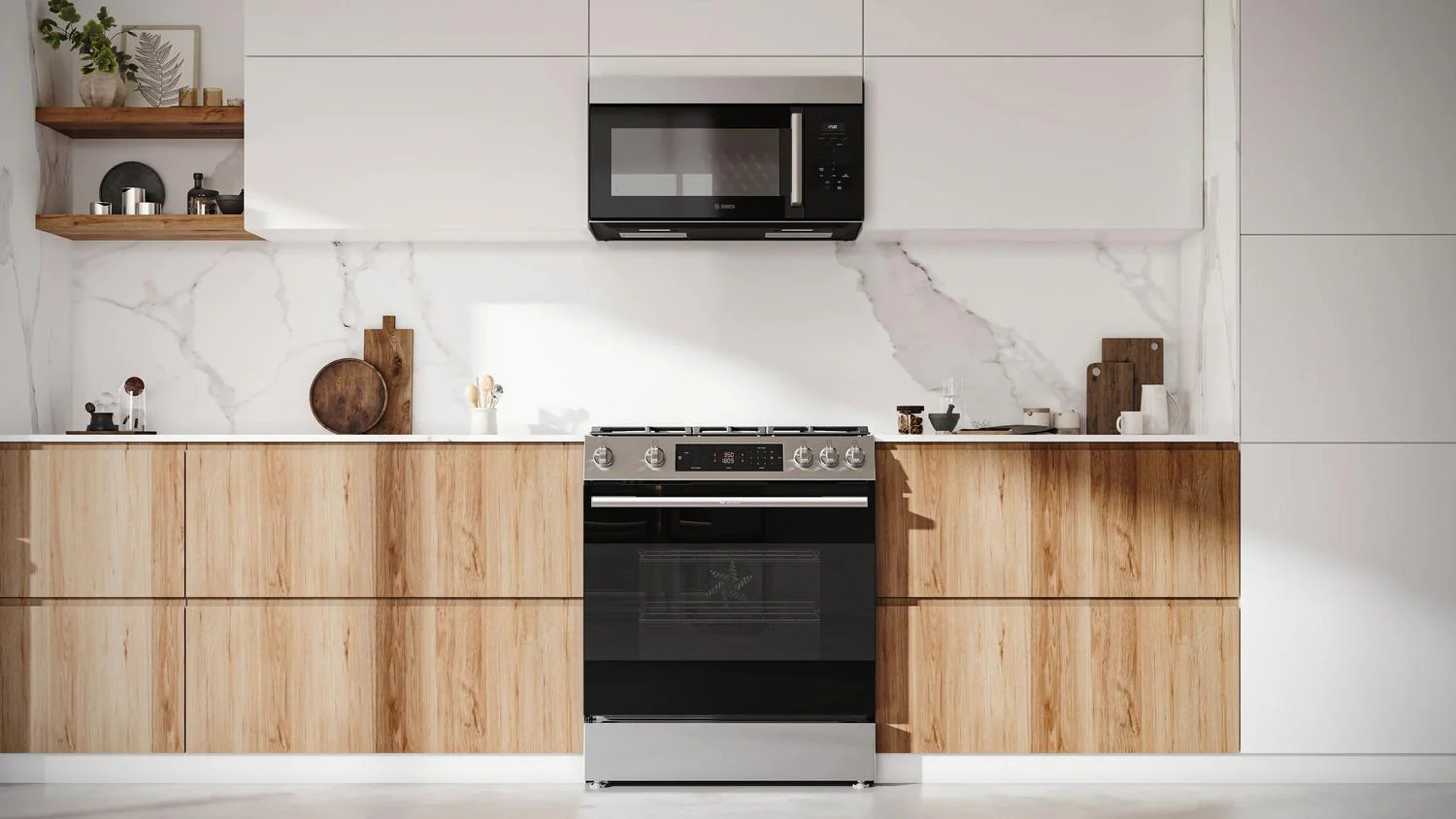 Bosch HMV1055U 100 Series, Over-The-Range Microwave, 30'', Door Hinge: left, Stainless steel - Image 3