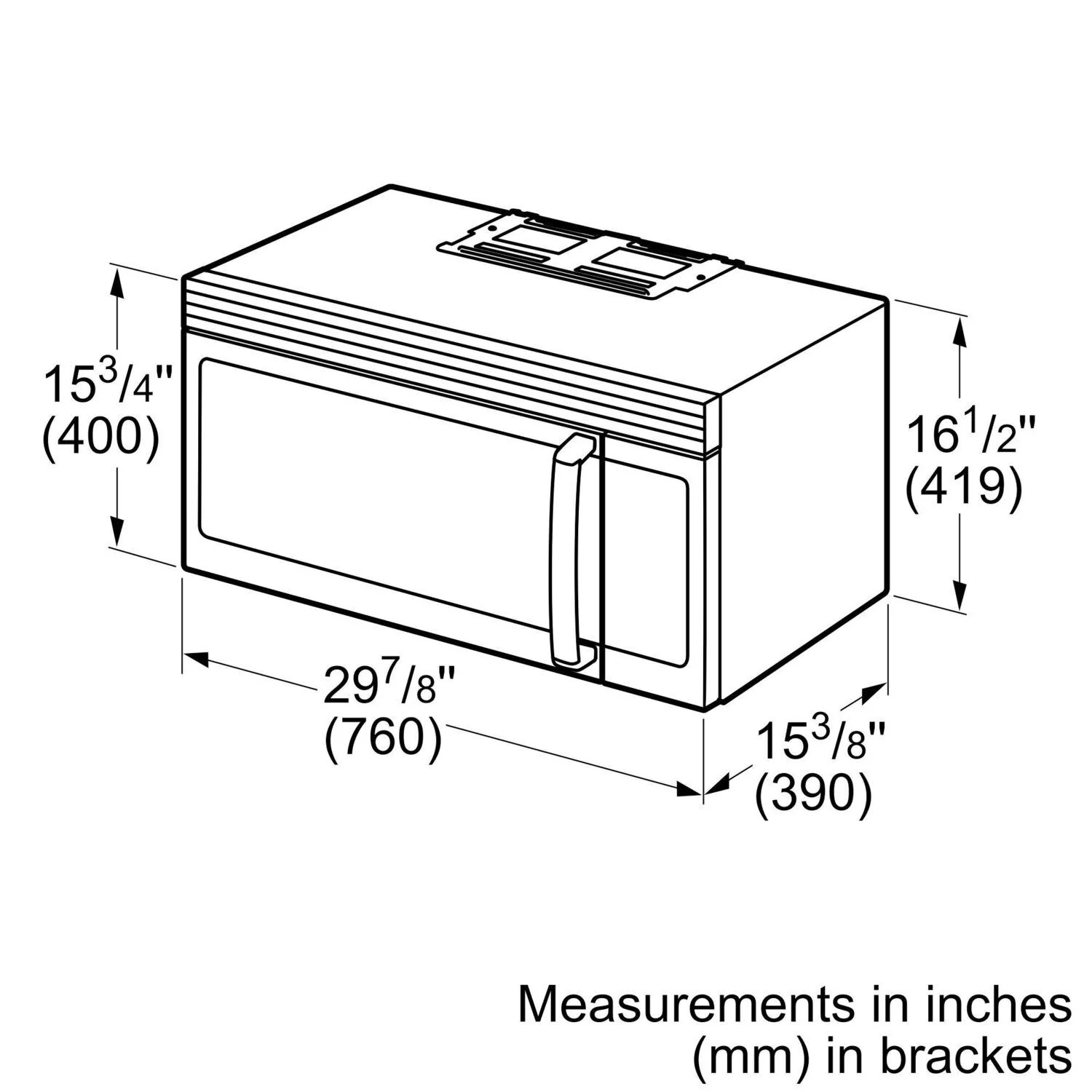Bosch HMV3054U 300 Series, Over-The-Range Microwave, 30'', Door Hinge: left, Stainless steel - Image 8