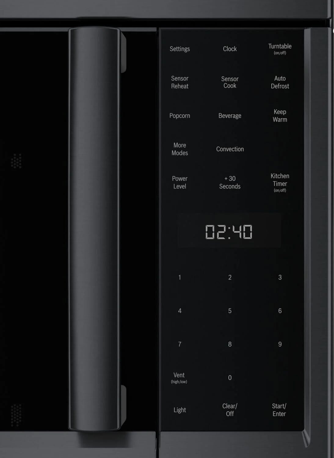 Bosch 800 Series Over-The-Range Microwave 30" Left SideOpening Door, Black Stainless Steel HMV8044U - Image 6