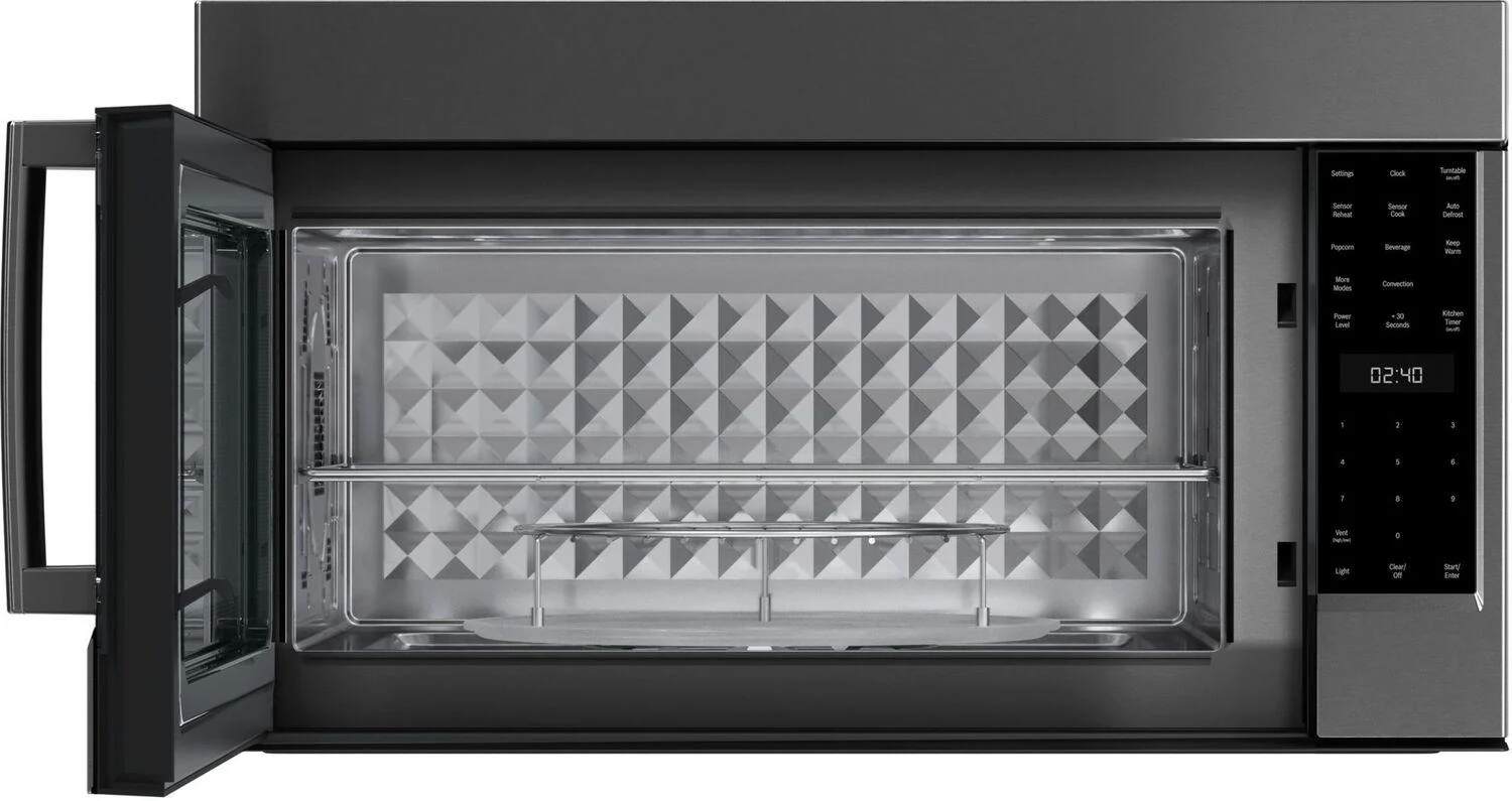 Bosch HMV8045U 800 Series, Over-The-Range Microwave, 30'', Door Hinge: left, Black stainless steel - Image 3