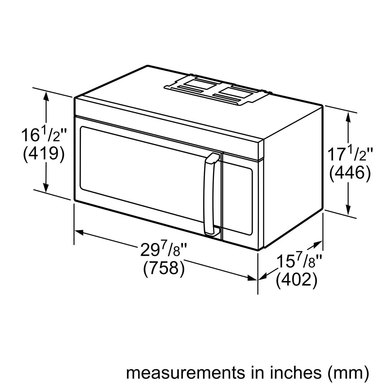 Bosch HMV8054U 800 Series, Over-The-Range Microwave, 30'', Door Hinge: left, Stainless steel - Image 8