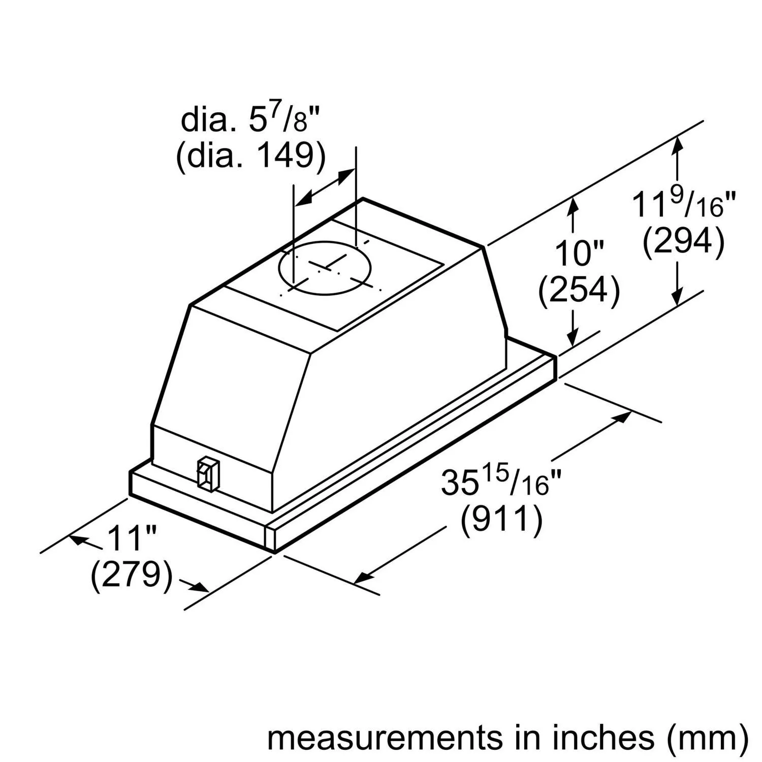 Bosch HUI56551UC 500 Series, telescopic cooker hood, 36'', Stainless steel - Image 9
