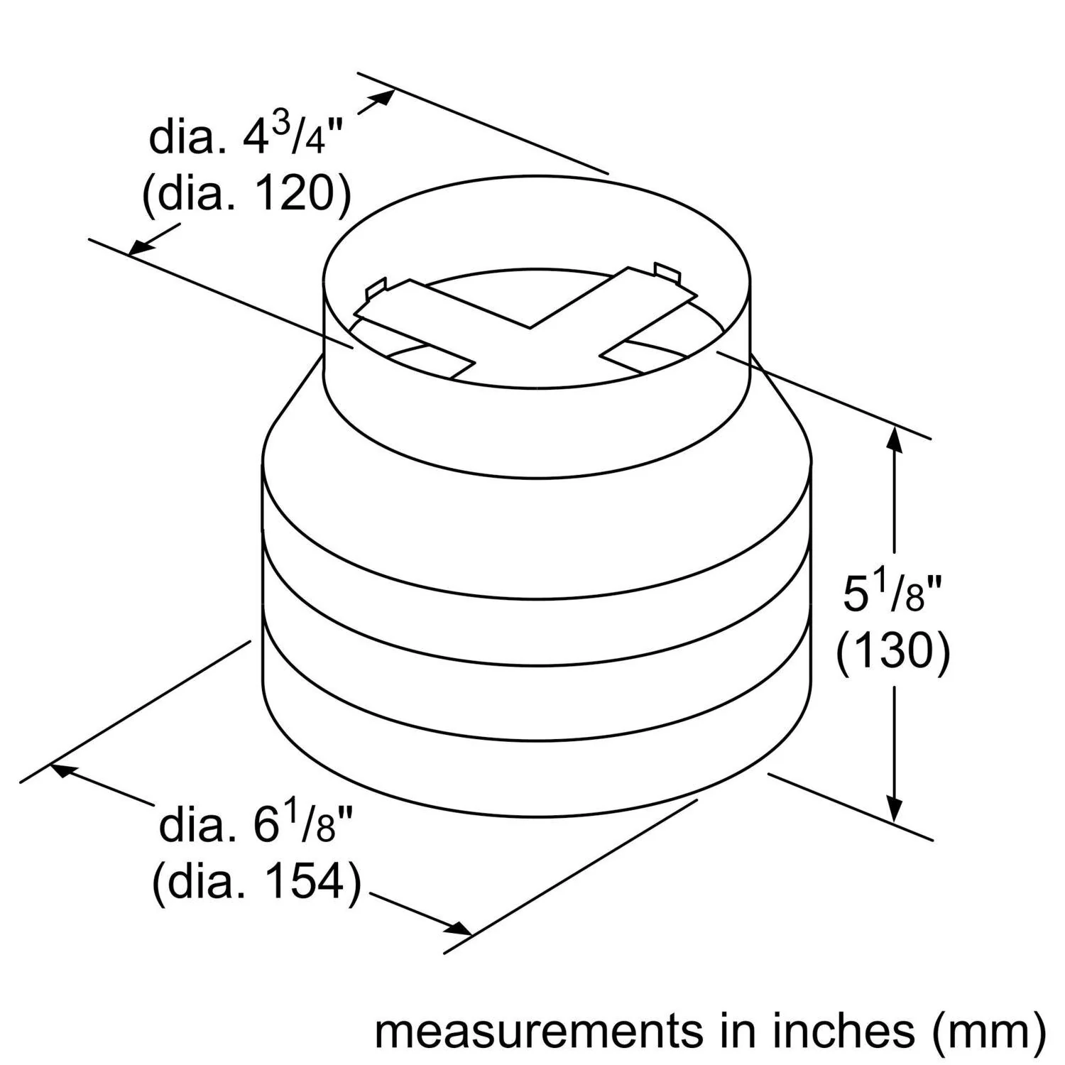 Bosch HUIRED56UC Air duct part - Image 2