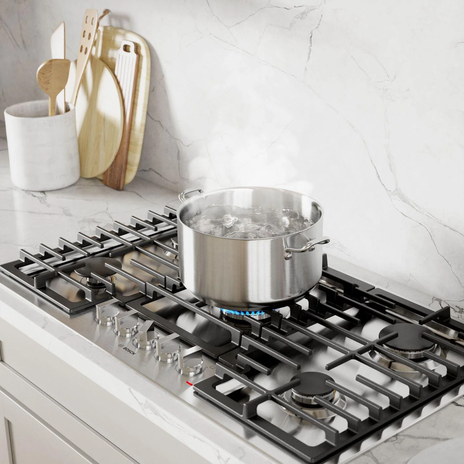 Bosch NGM5059UC 500 Series, Gas hob, 30'', Stainless steel - Image 2