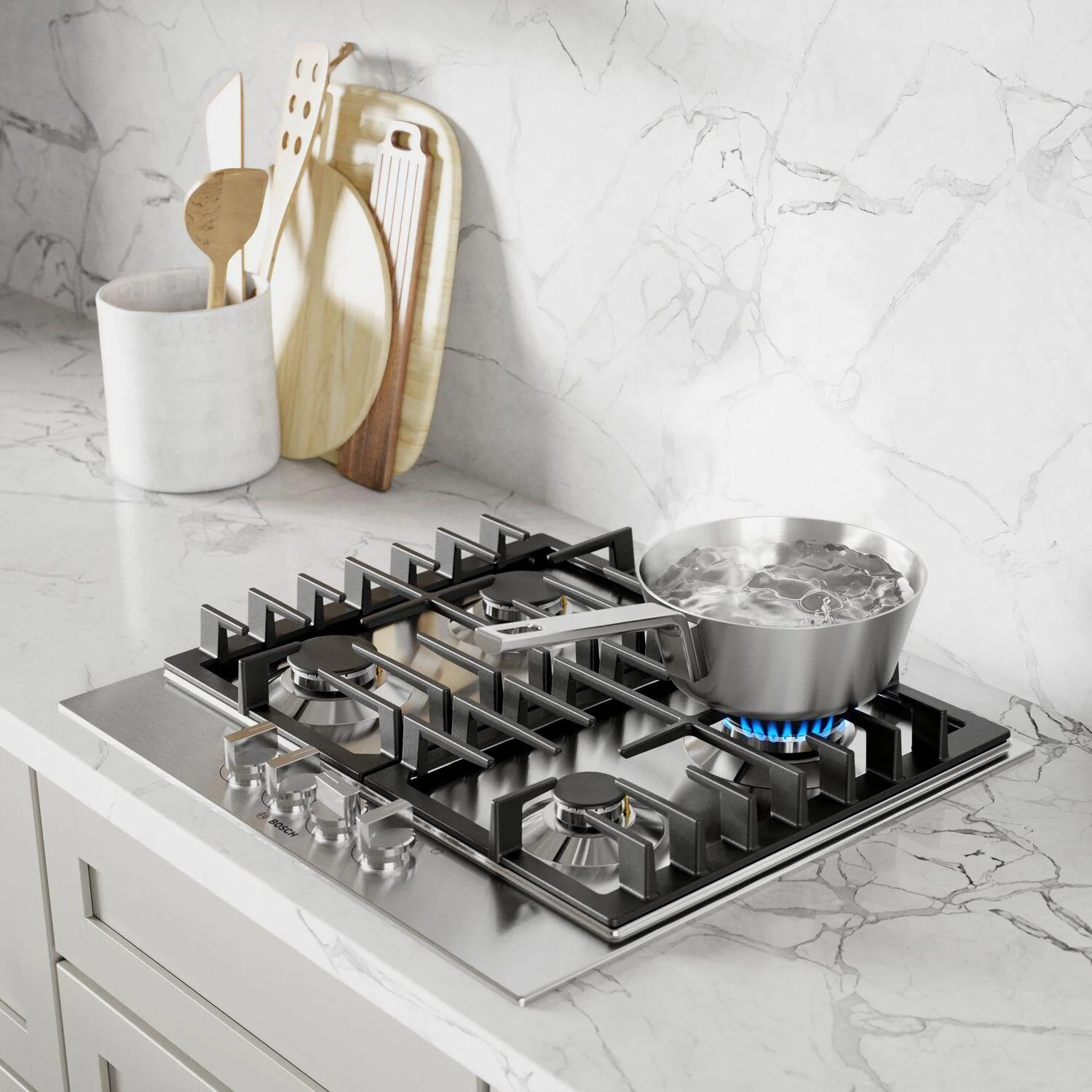 Bosch NGM5458UC 500 Series Gas Cooktop 24" Stainless steel NGM5458UC - Image 5