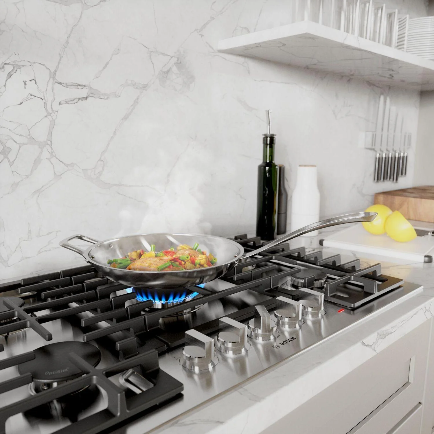 Bosch 500 Series Gas Cooktop 36" Stainless steel NGM5658UC - Image 5